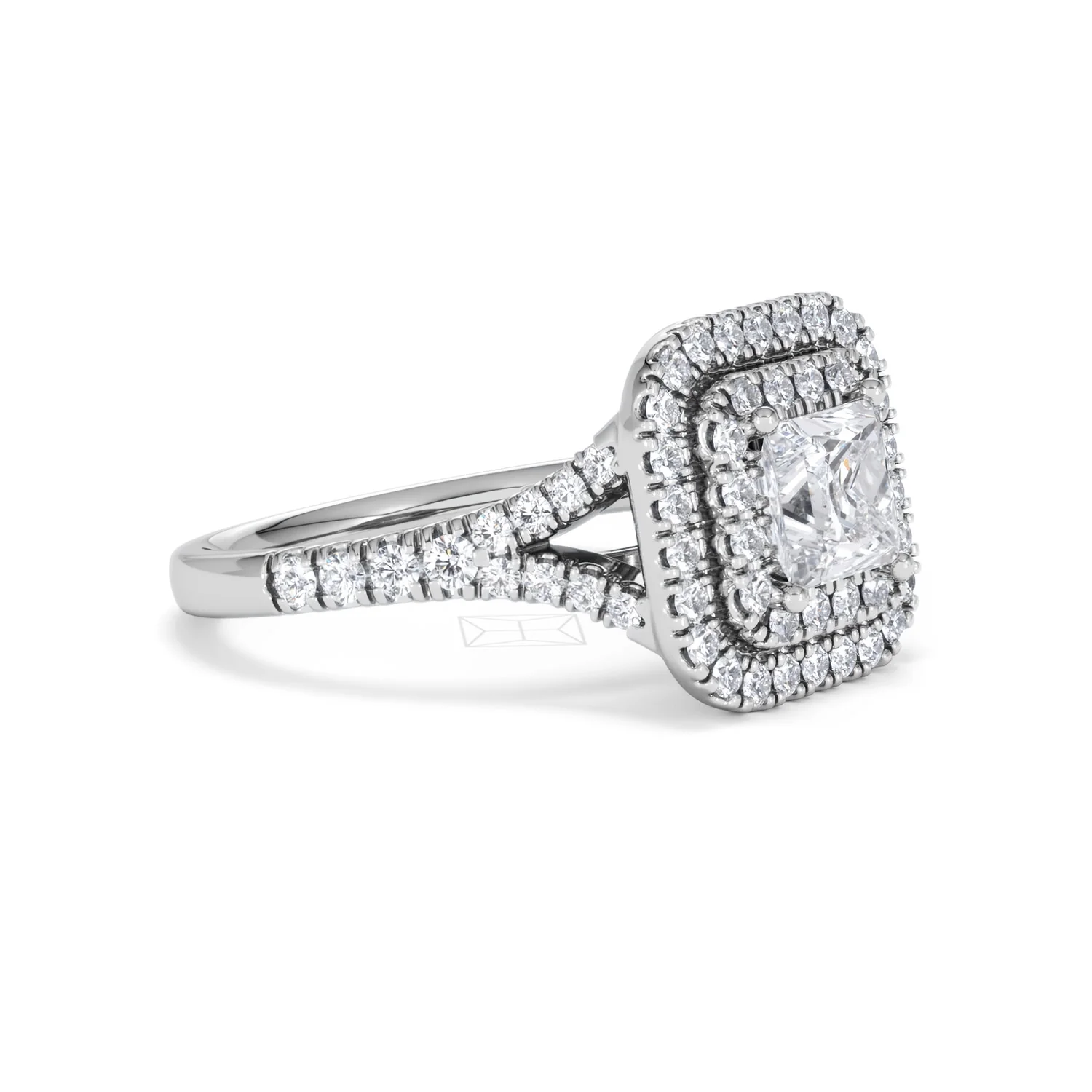 Cleopatra Lab Diamond Halo Engagement Ring in Platinum 1.85ct F/VS1 - Image 18