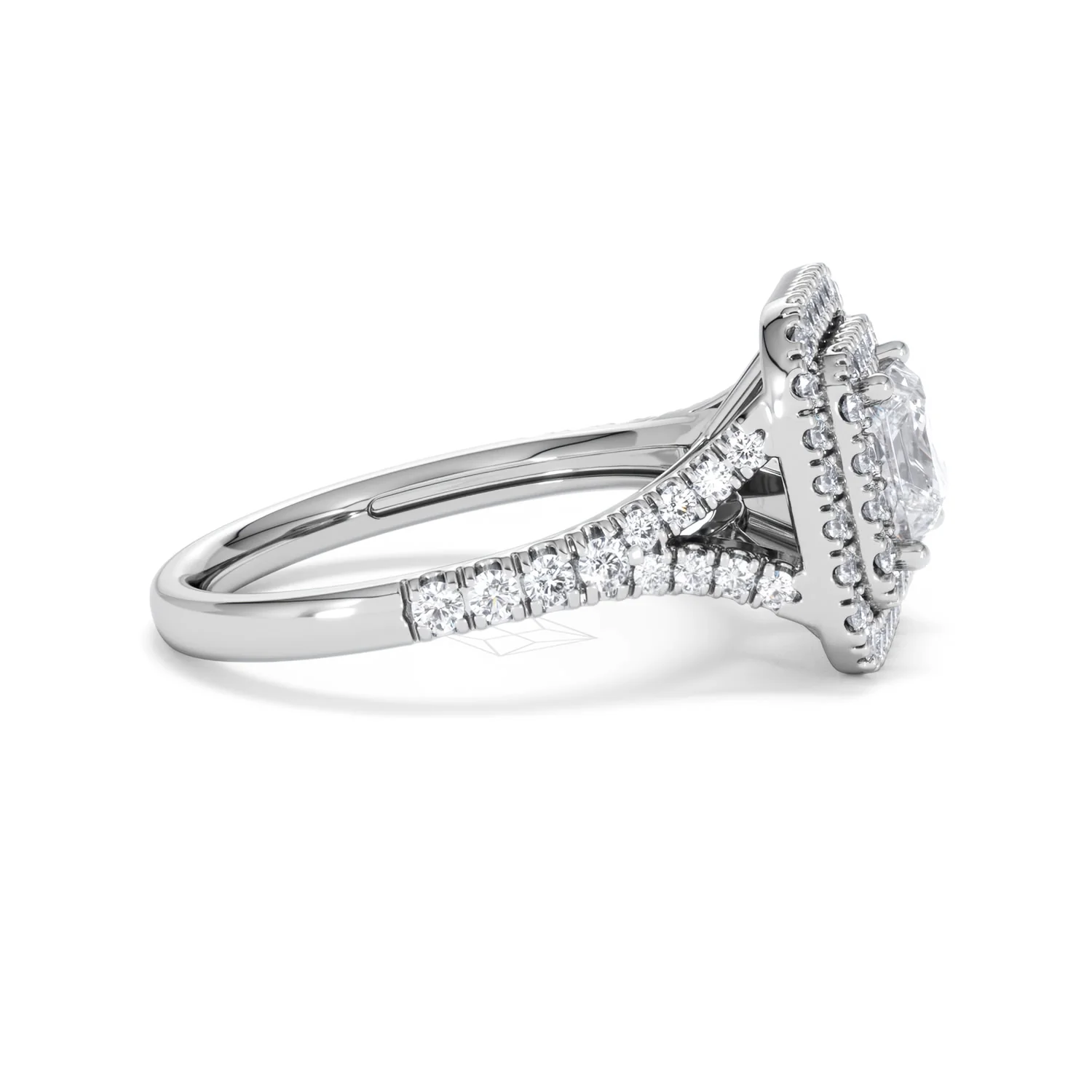 Cleopatra Lab Diamond Halo Engagement Ring in Platinum 1.85ct F/VS1 - Image 25