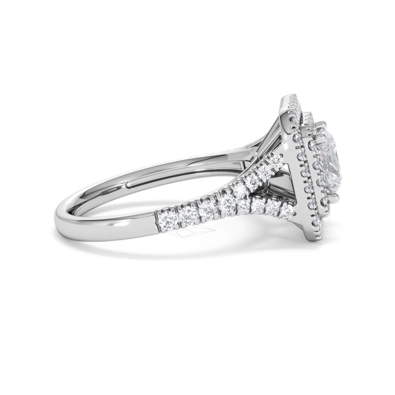 Cleopatra Lab Diamond Halo Engagement Ring in Platinum 1.85ct F/VS1 - Image 26