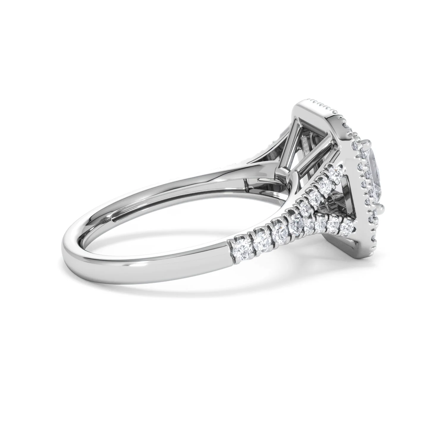 Cleopatra Lab Diamond Halo Engagement Ring in Platinum 1.85ct F/VS1 - Image 31