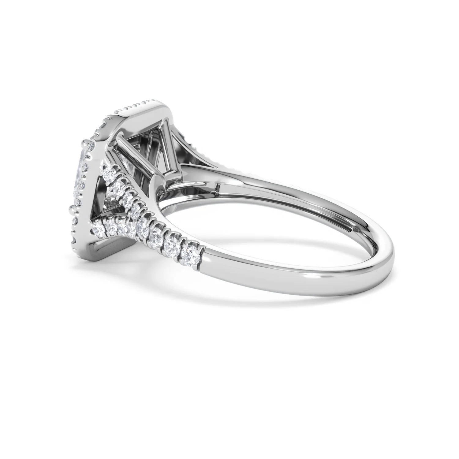 Cleopatra Lab Diamond Halo Engagement Ring in Platinum 1.85ct F/VS1 - Image 61
