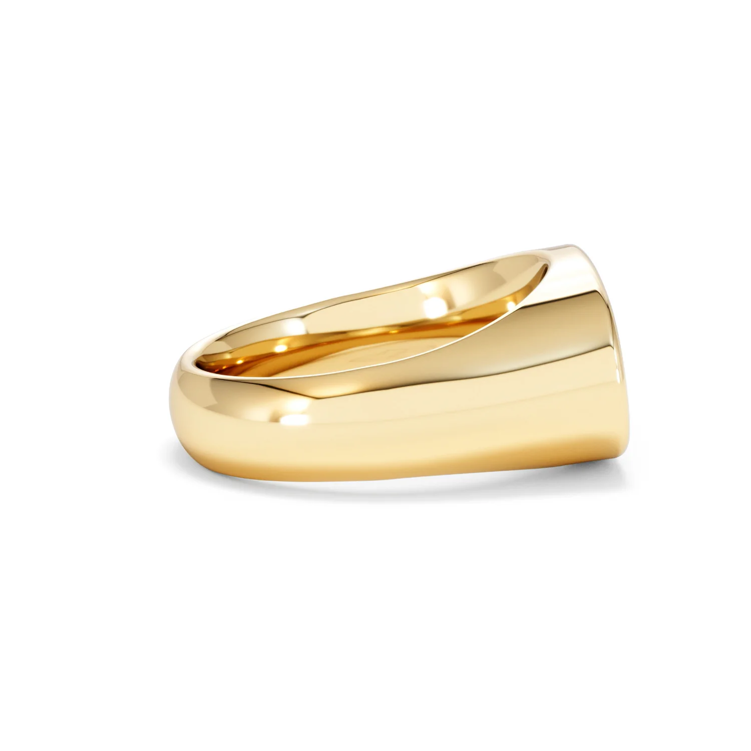 Crest 0.03ct Lab Diamond Men's Oblong Signet Ring in 18K Yellow Gold Vermeil - Image 29