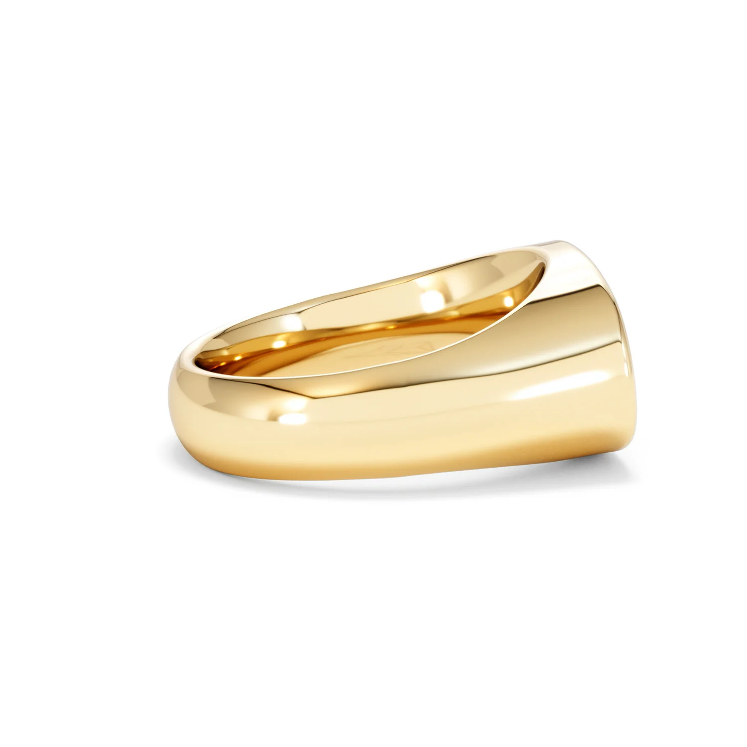 Crest 0.03ct Lab Diamond Men's Oblong Signet Ring in 18K Yellow Gold Vermeil - Image 30