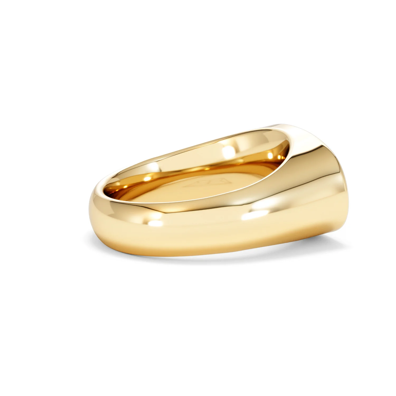 Crest 0.03ct Lab Diamond Men's Oblong Signet Ring in 18K Yellow Gold Vermeil - Image 33