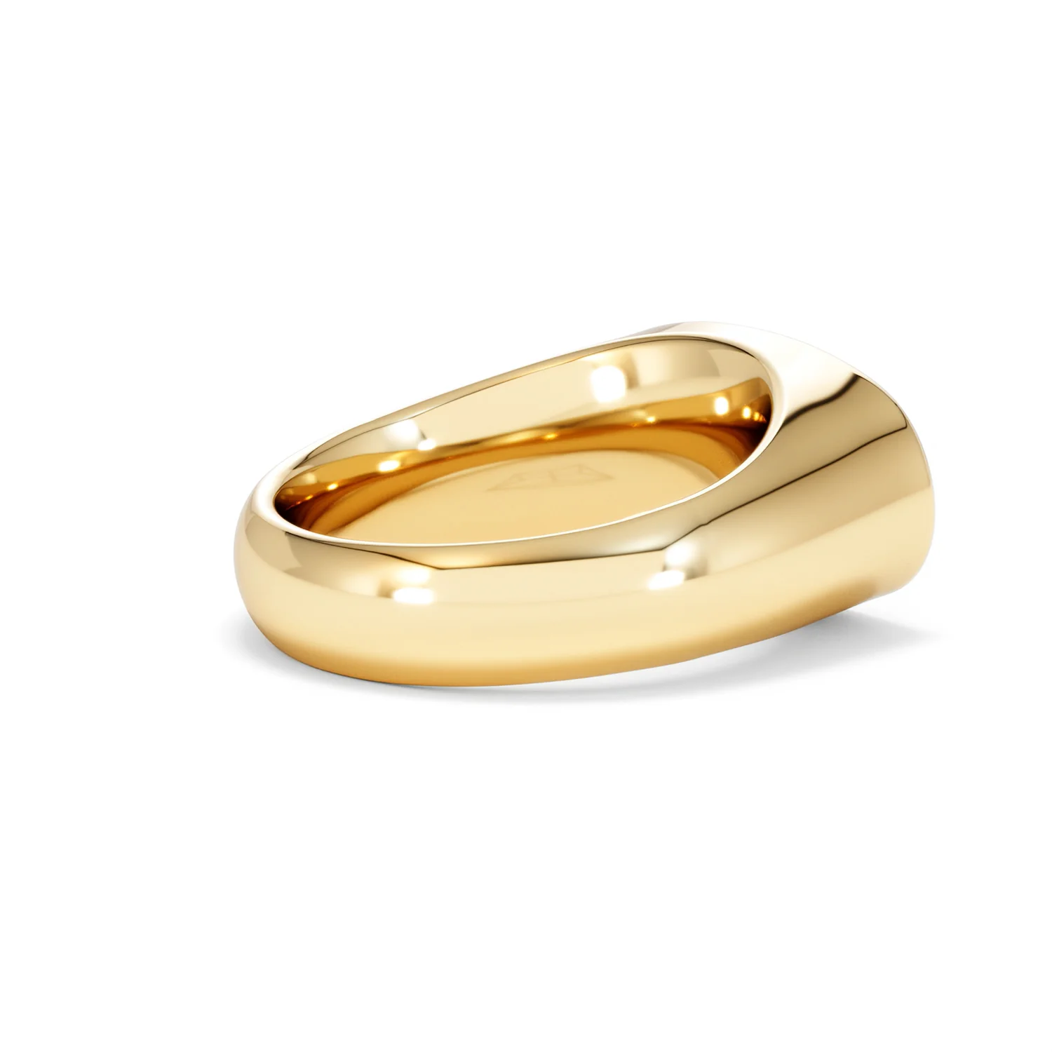 Crest 0.03ct Lab Diamond Men's Oblong Signet Ring in 18K Yellow Gold Vermeil - Image 36