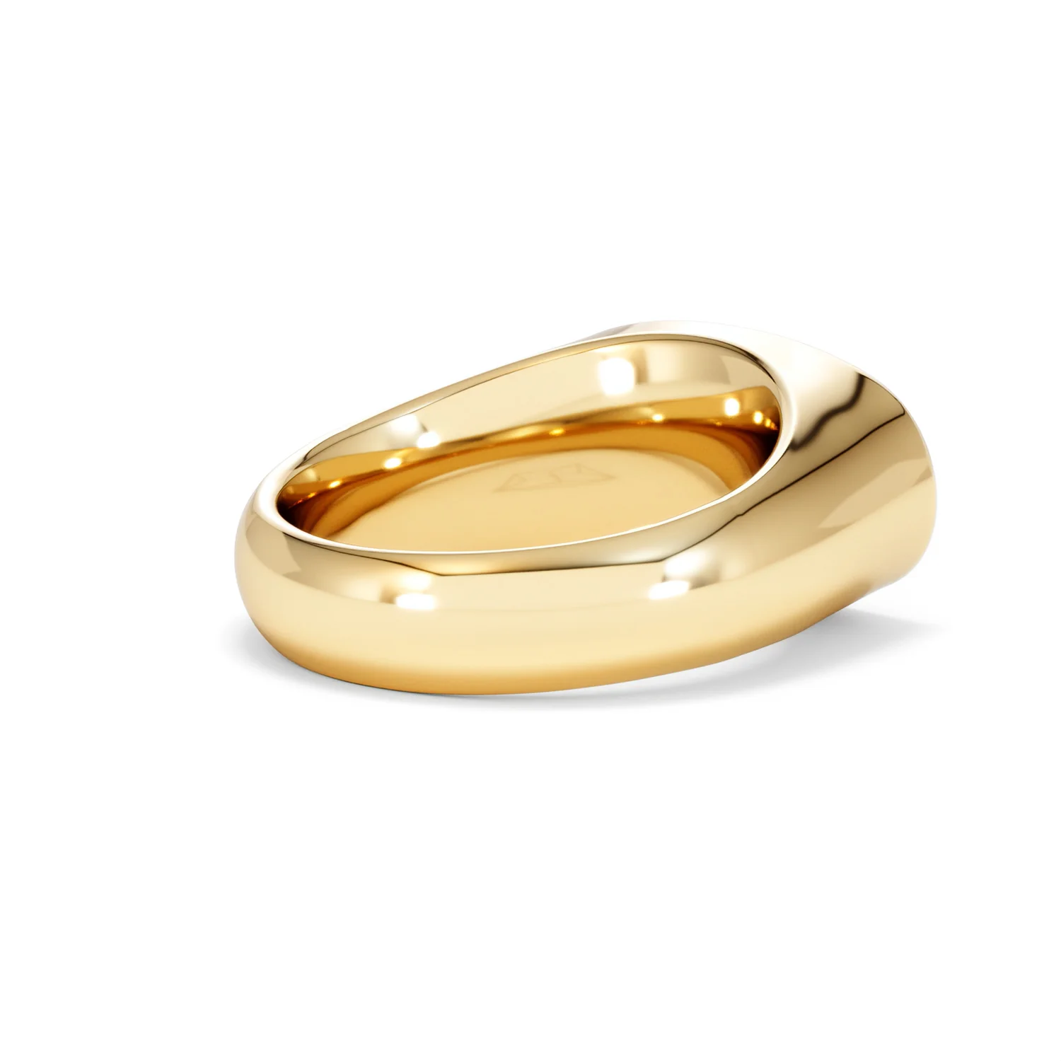 Crest 0.03ct Lab Diamond Men's Oblong Signet Ring in 18K Yellow Gold Vermeil - Image 38