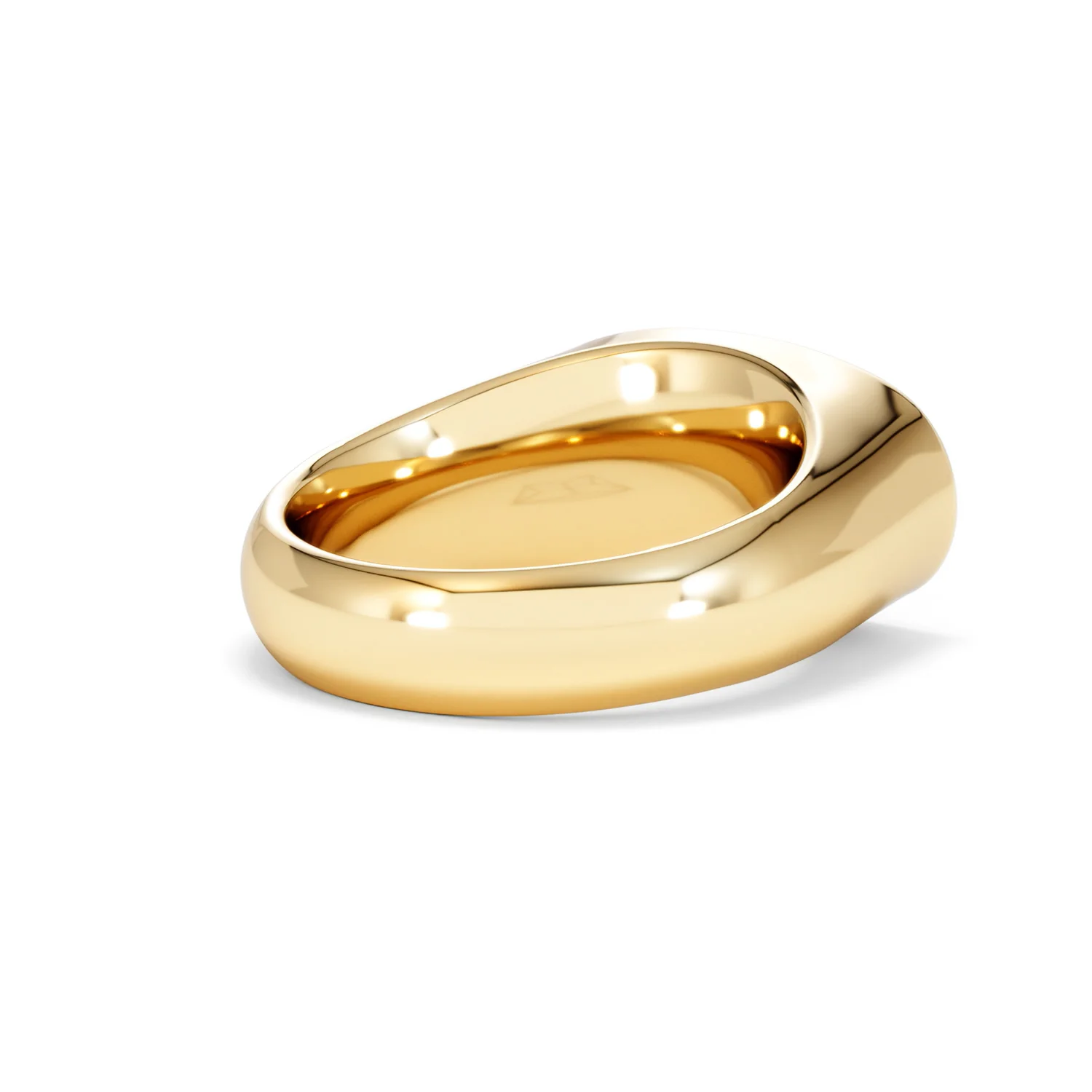 Crest 0.03ct Lab Diamond Men's Oblong Signet Ring in 18K Yellow Gold Vermeil - Image 39