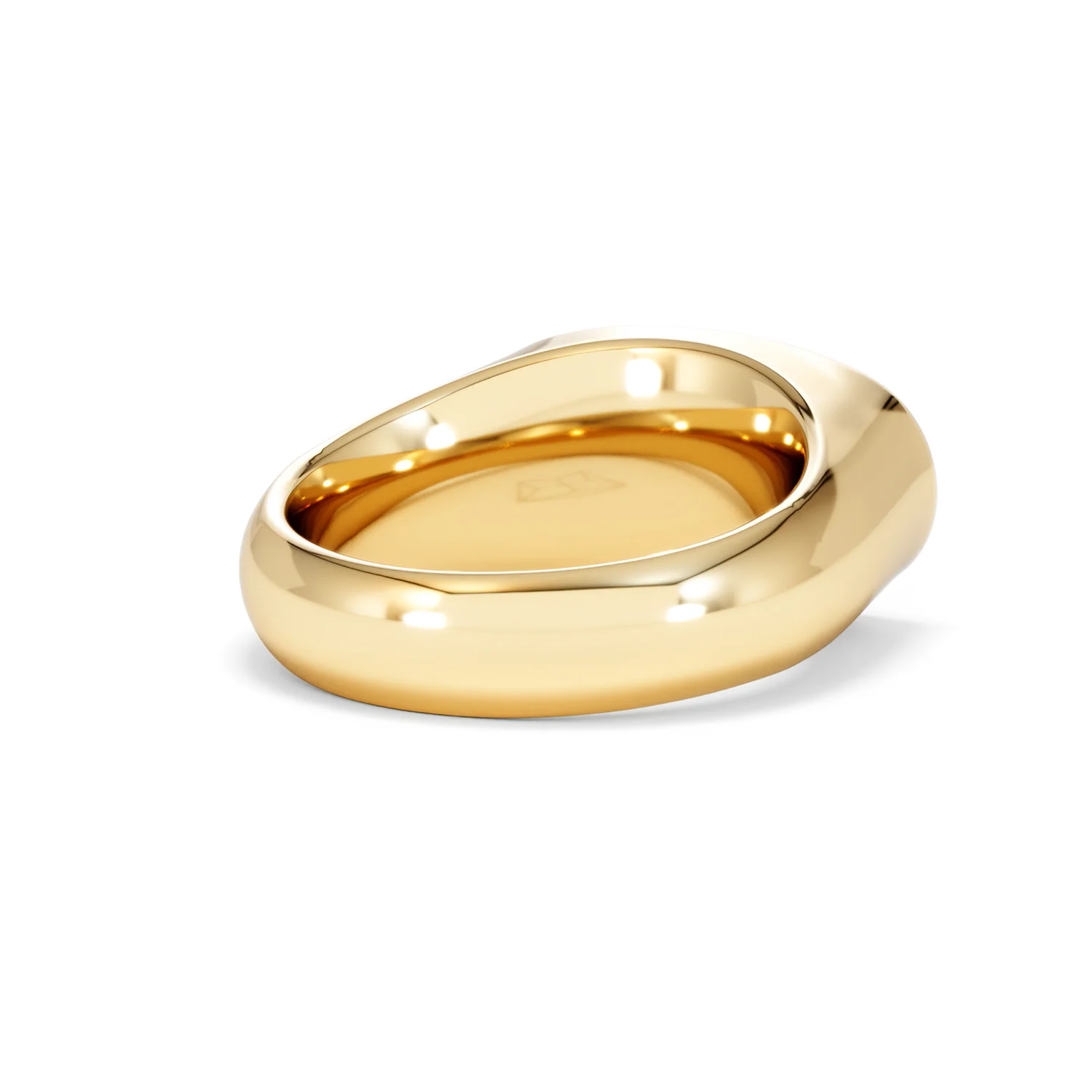 Crest 0.03ct Lab Diamond Men's Oblong Signet Ring in 18K Yellow Gold Vermeil - Image 41