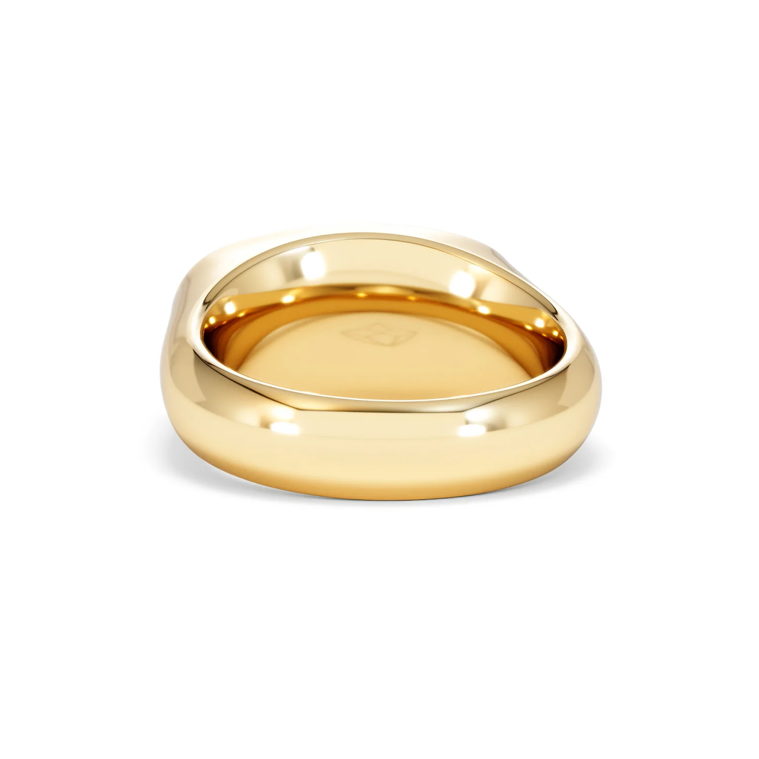 Crest 0.03ct Lab Diamond Men's Oblong Signet Ring in 18K Yellow Gold Vermeil - Image 50