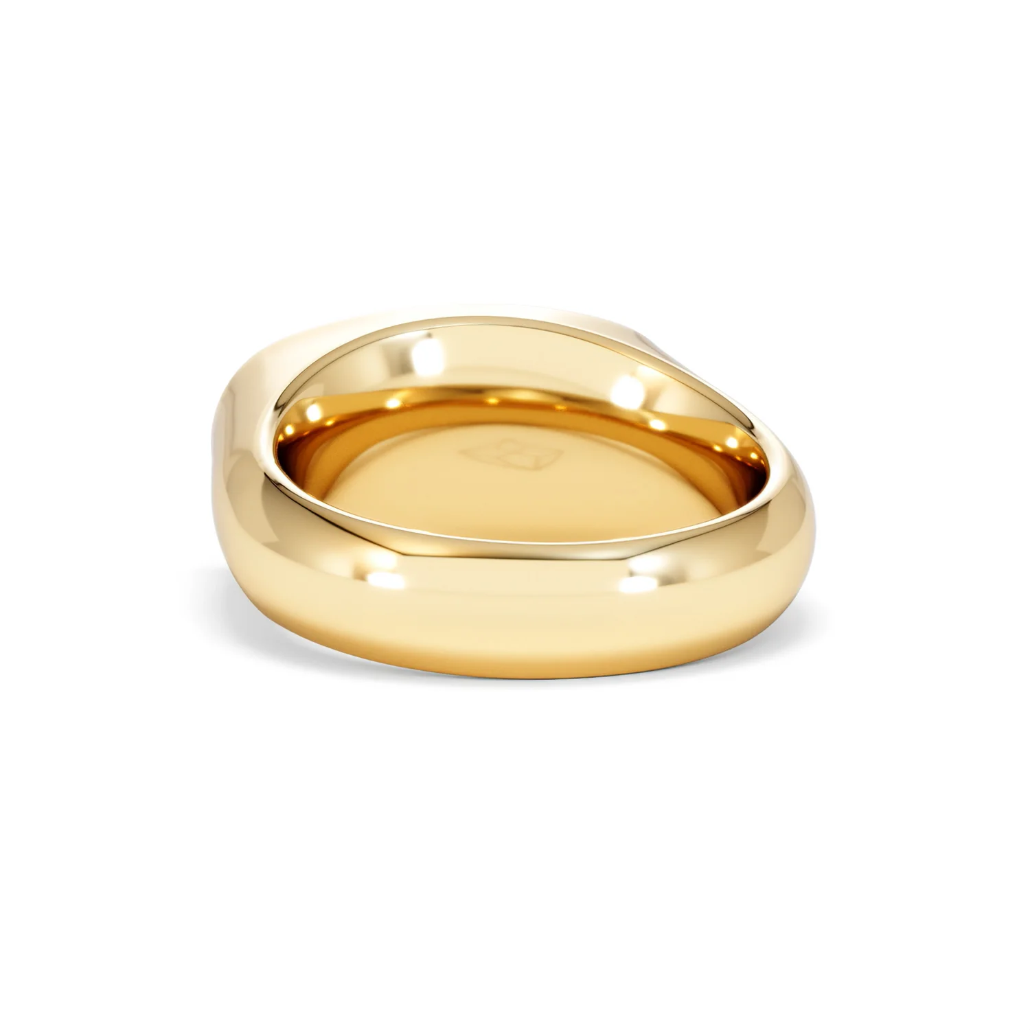 Crest 0.03ct Lab Diamond Men's Oblong Signet Ring in 18K Yellow Gold Vermeil - Image 51