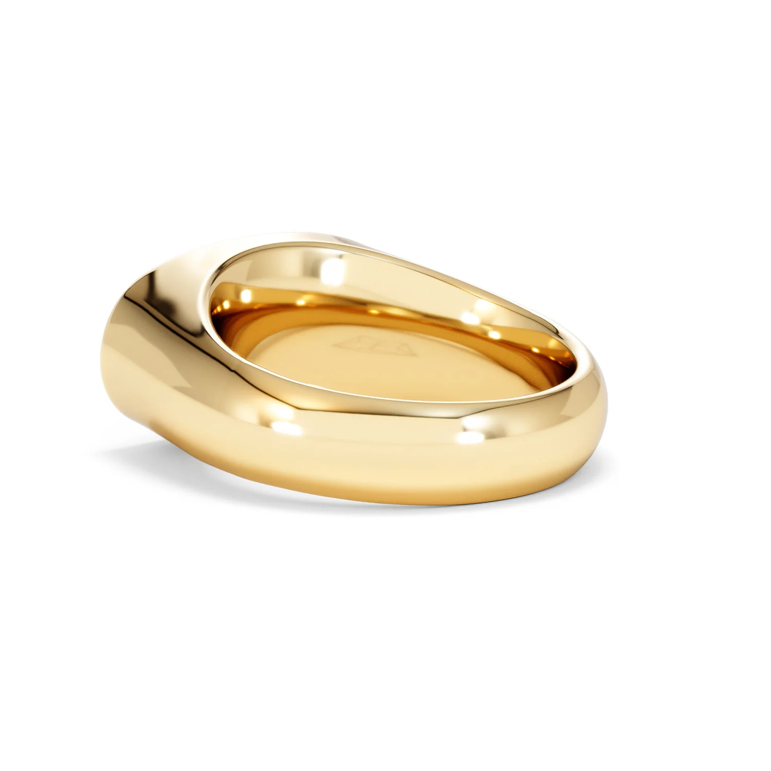 Crest 0.03ct Lab Diamond Men's Oblong Signet Ring in 18K Yellow Gold Vermeil - Image 57
