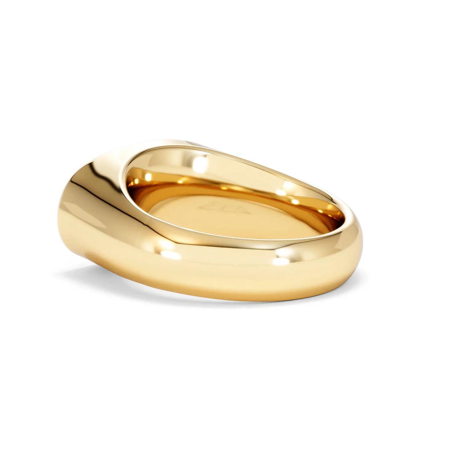 Crest 0.03ct Lab Diamond Men's Oblong Signet Ring in 18K Yellow Gold Vermeil - Image 58
