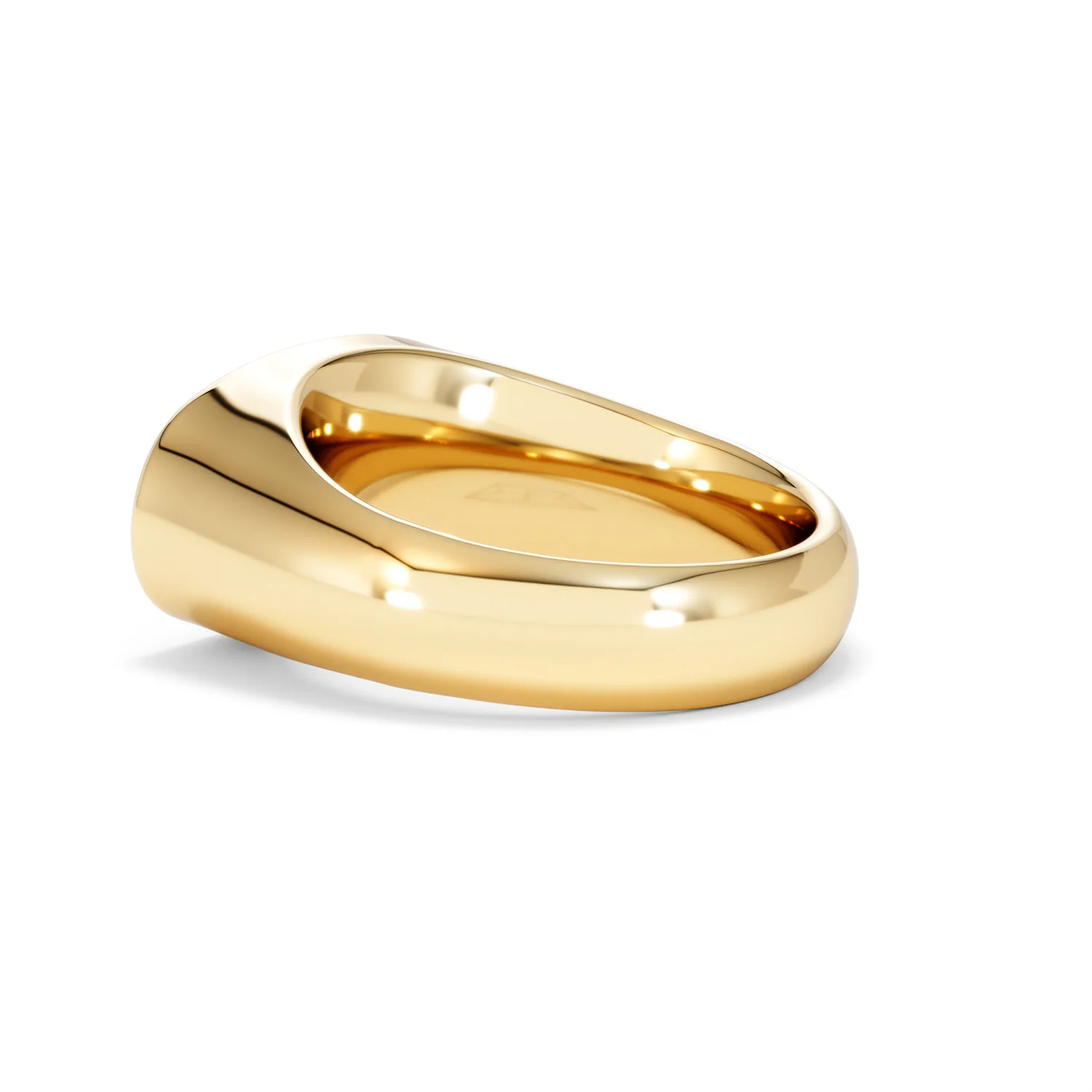 Crest 0.03ct Lab Diamond Men's Oblong Signet Ring in 18K Yellow Gold Vermeil - Image 60