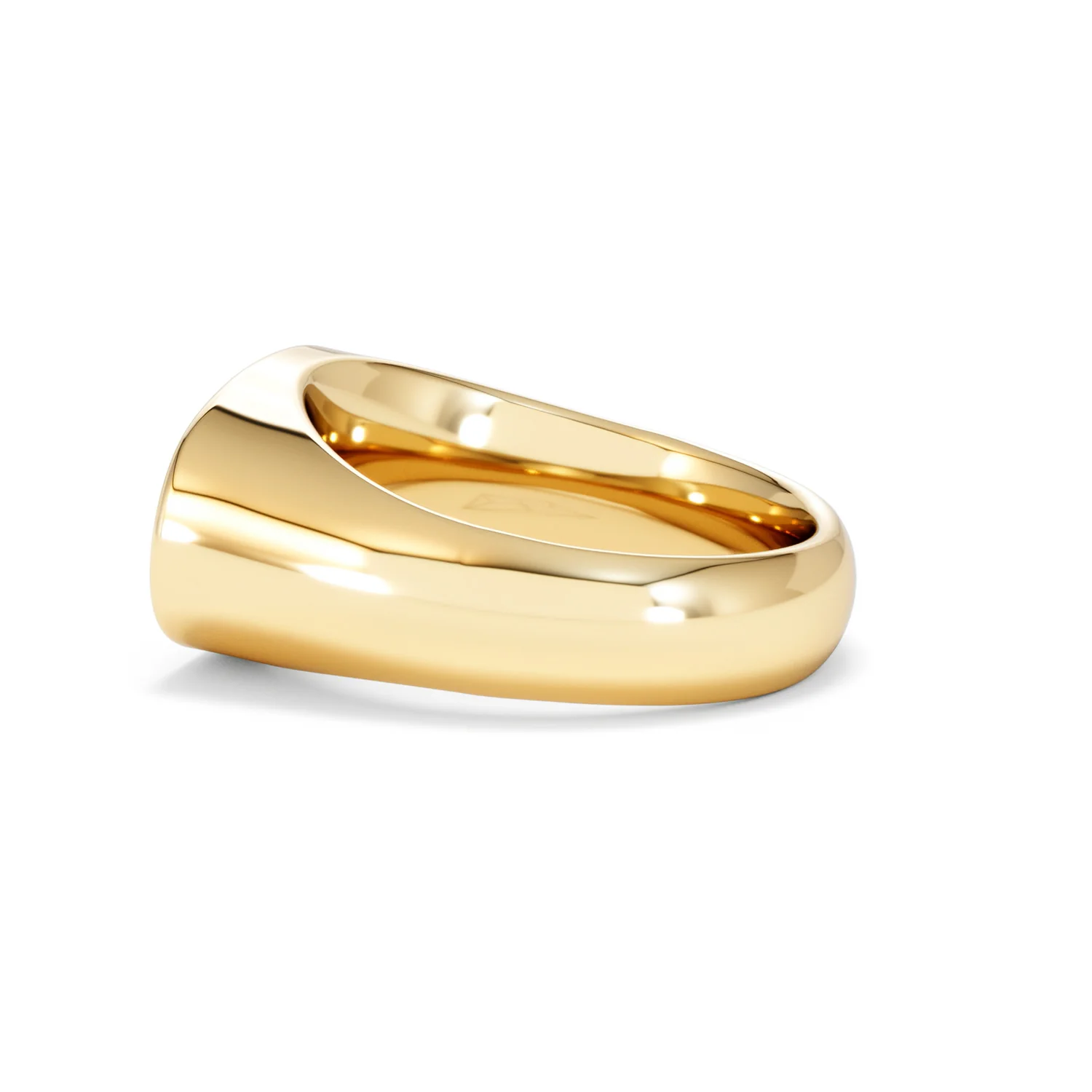 Crest 0.03ct Lab Diamond Men's Oblong Signet Ring in 18K Yellow Gold Vermeil - Image 64