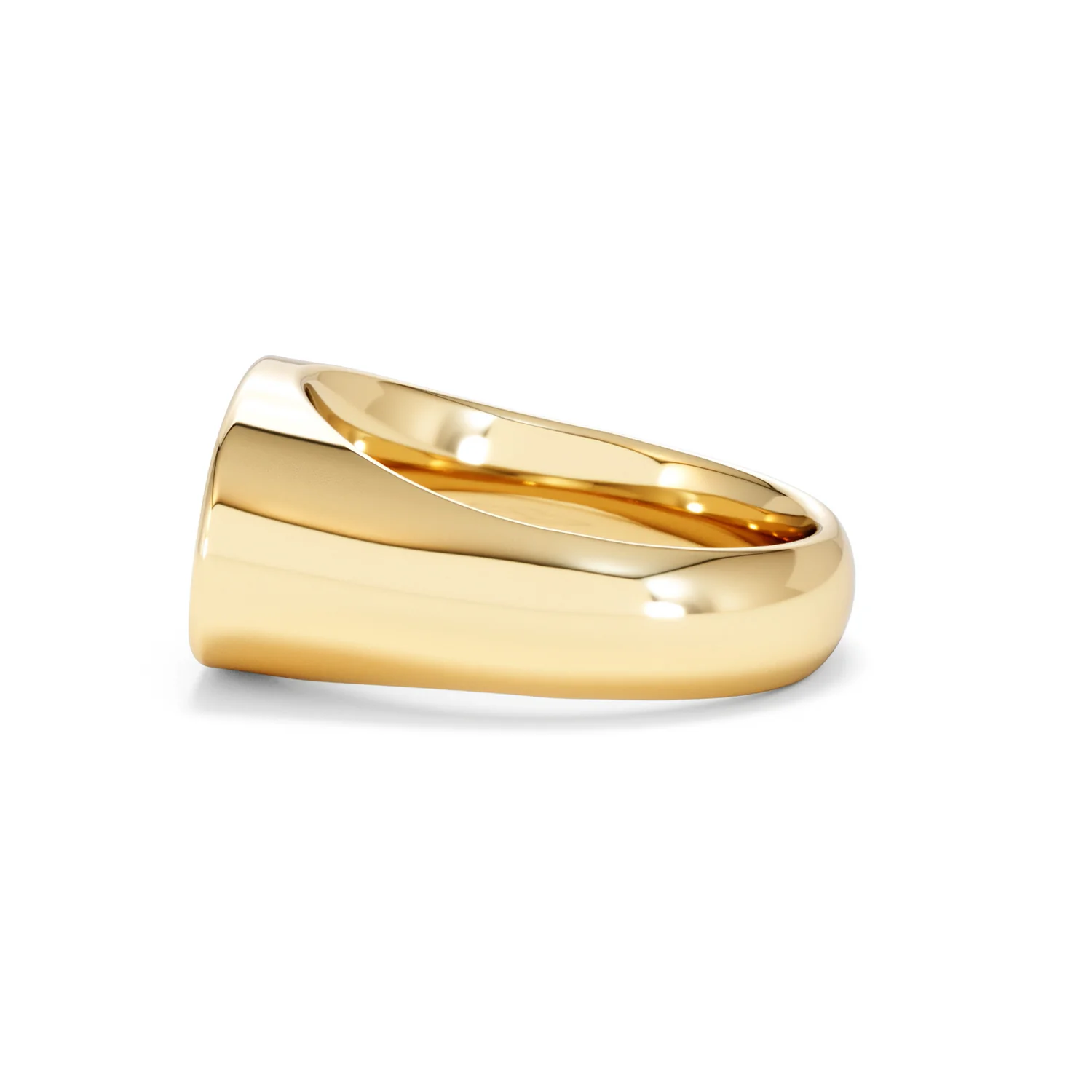Crest 0.03ct Lab Diamond Men's Oblong Signet Ring in 18K Yellow Gold Vermeil - Image 67