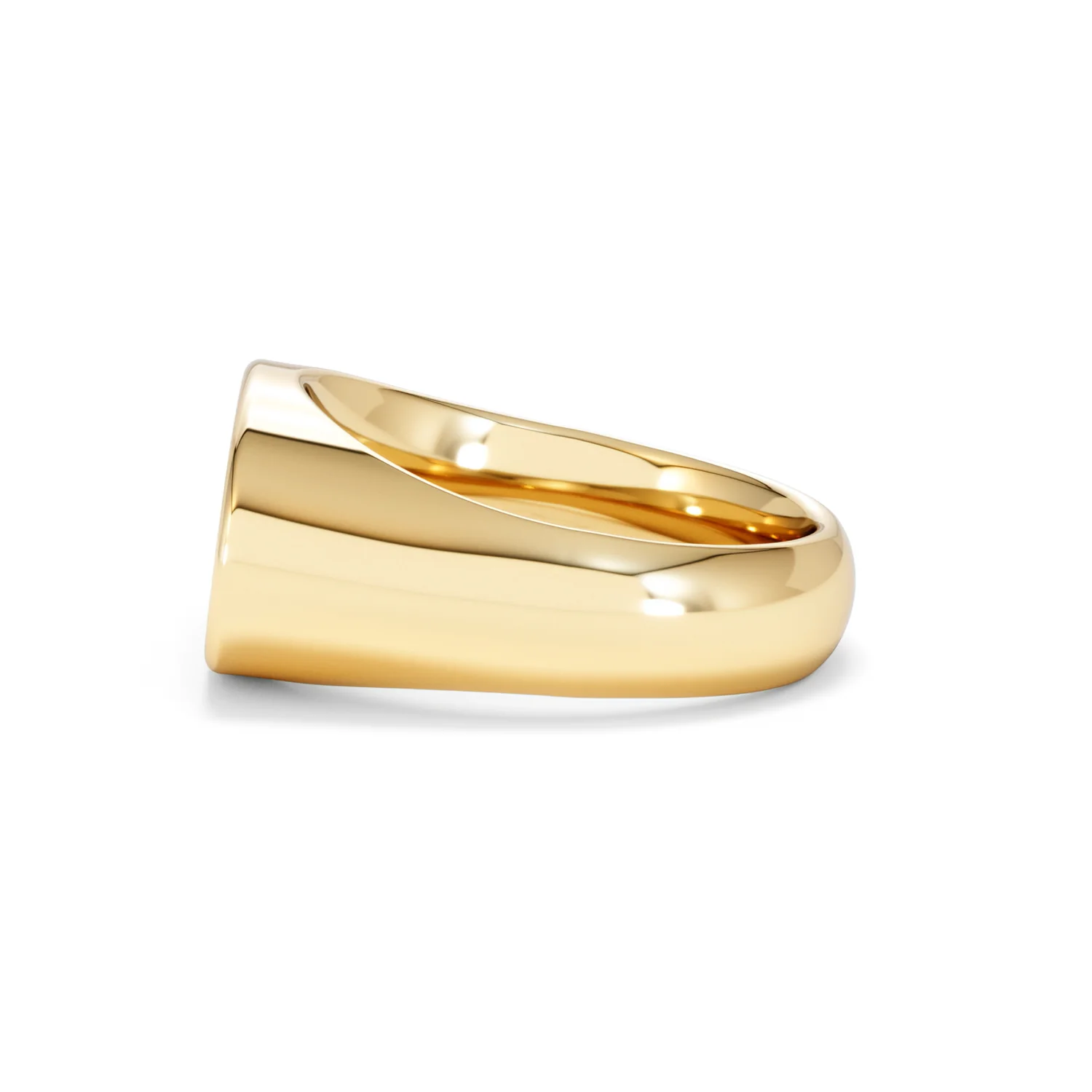 Crest 0.03ct Lab Diamond Men's Oblong Signet Ring in 18K Yellow Gold Vermeil - Image 68