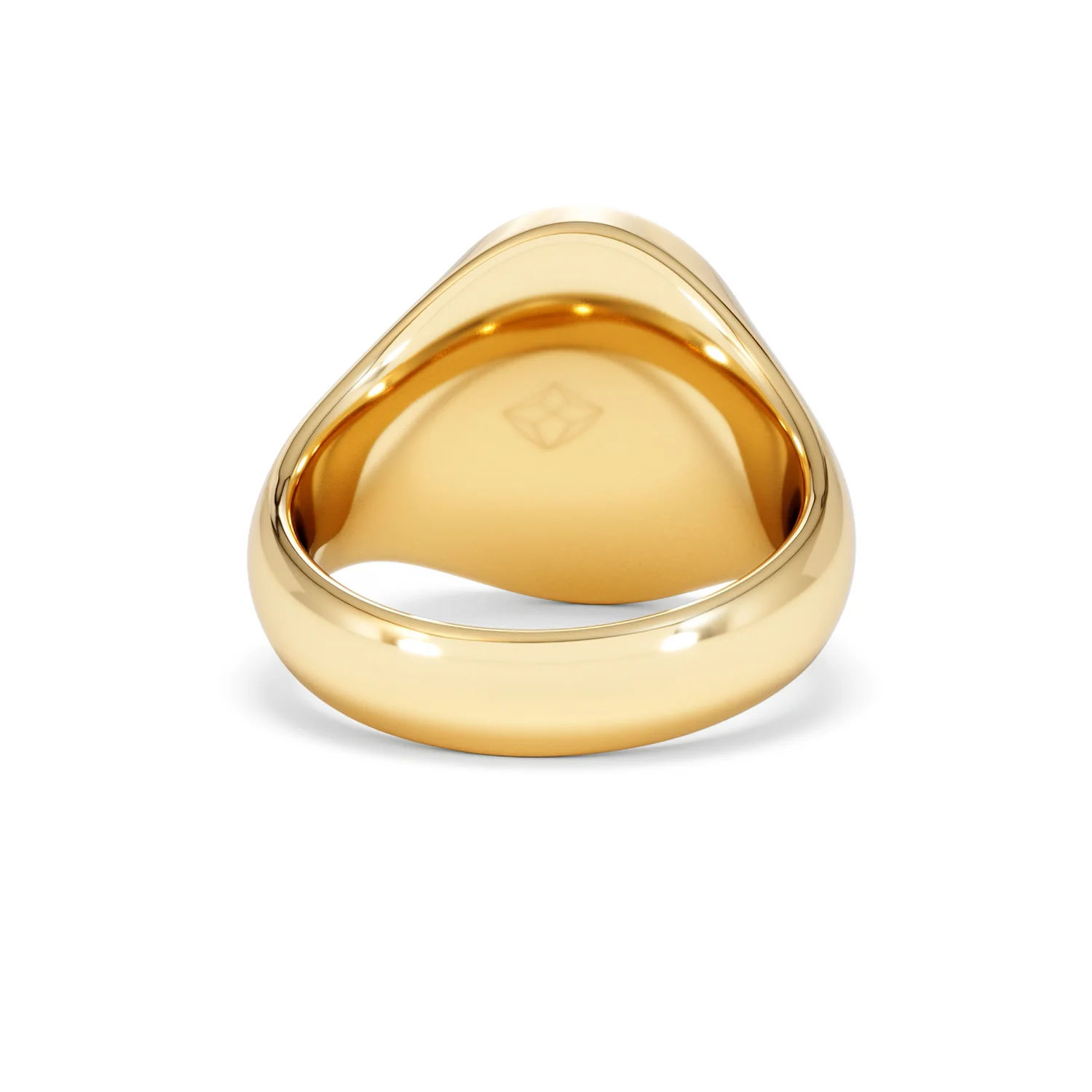 Crest 0.03ct Lab Diamond Men's Oval Signet Ring in 18K Yellow Gold Vermeil - Image 45
