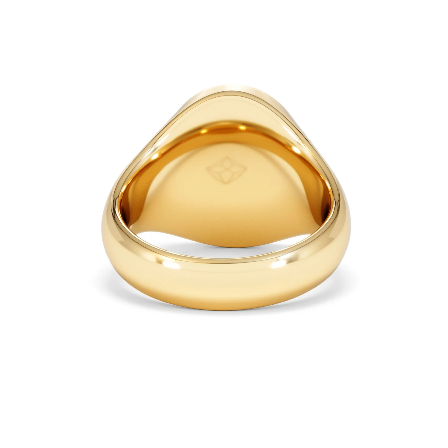 Crest 0.03ct Lab Diamond Men's Oval Signet Ring in 18K Yellow Gold Vermeil - Image 46