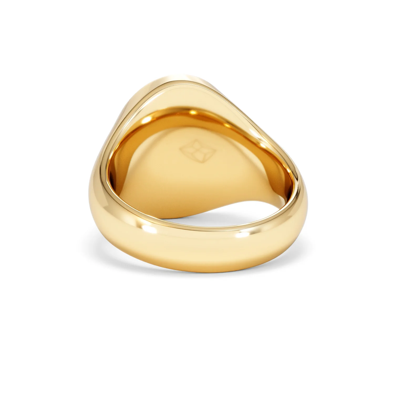 Crest 0.03ct Lab Diamond Men's Oval Signet Ring in 18K Yellow Gold Vermeil - Image 50