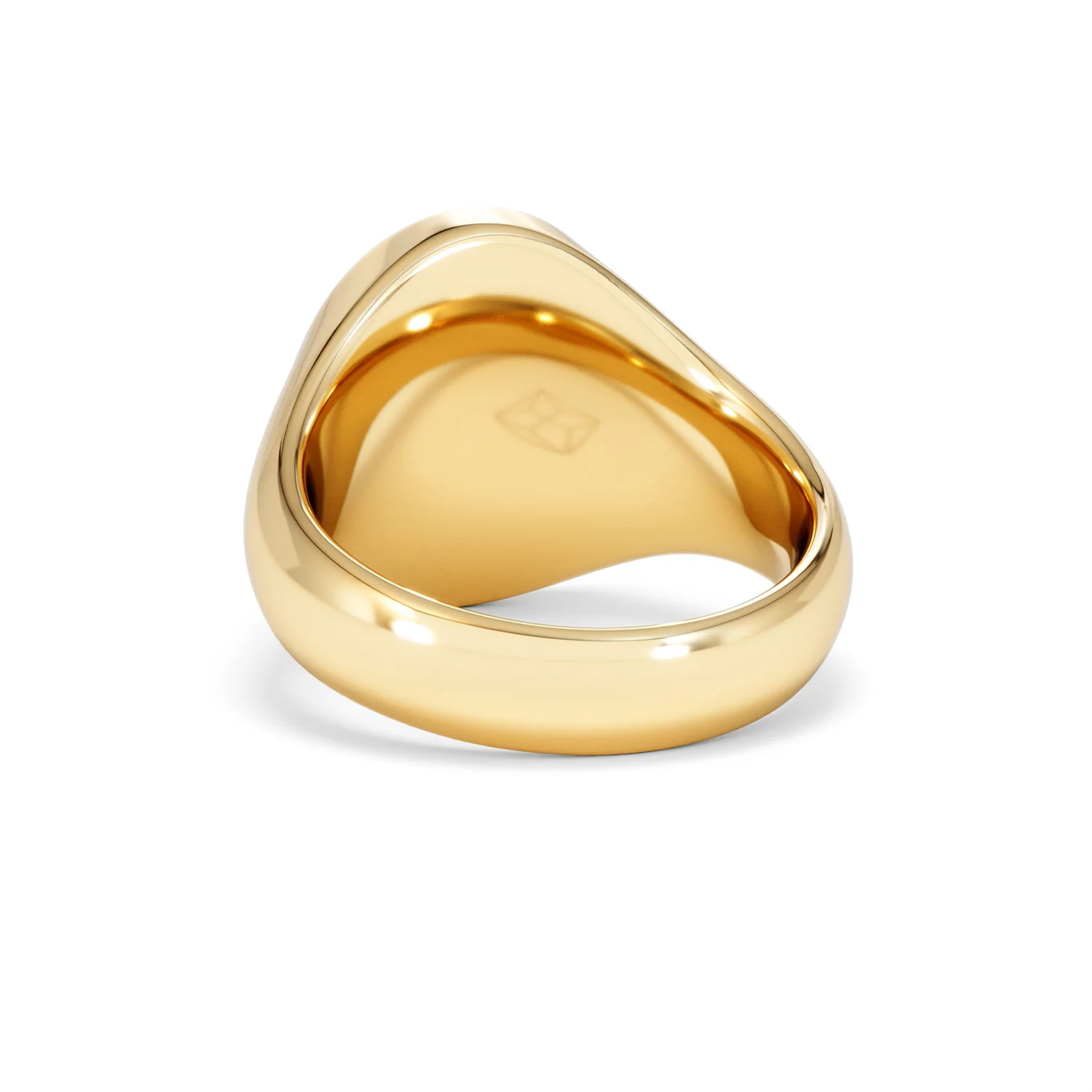 Crest 0.03ct Lab Diamond Men's Oval Signet Ring in 18K Yellow Gold Vermeil - Image 51
