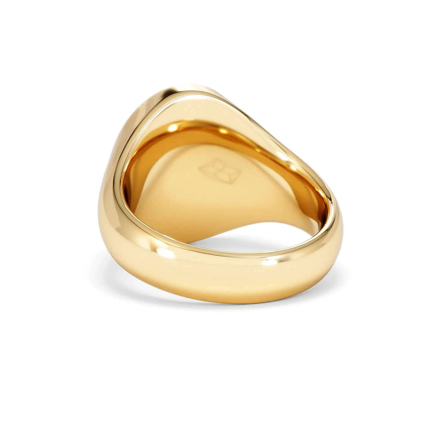 Crest 0.03ct Lab Diamond Men's Oval Signet Ring in 18K Yellow Gold Vermeil - Image 52