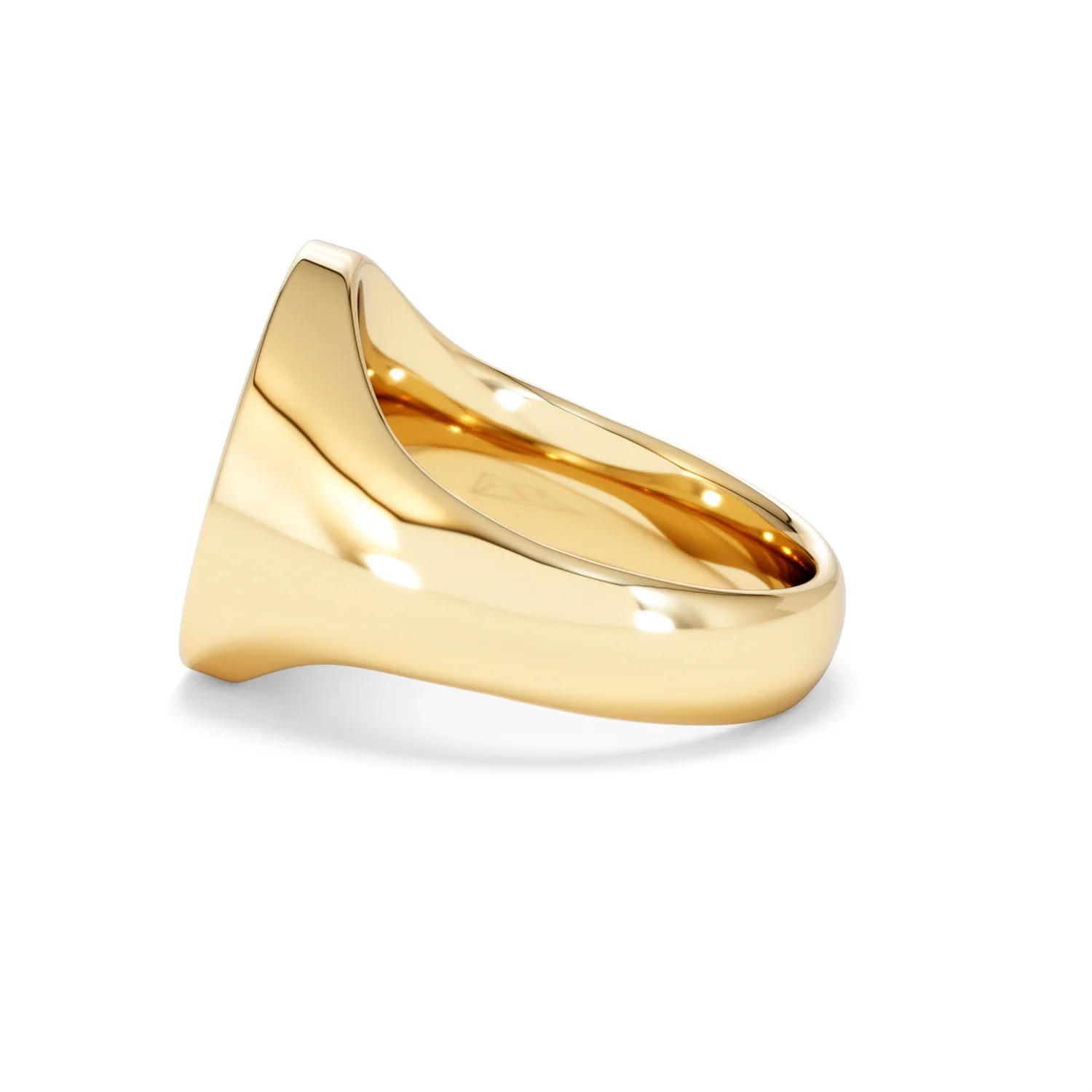 Crest 0.03ct Lab Diamond Men's Oval Signet Ring in 18K Yellow Gold Vermeil - Image 65