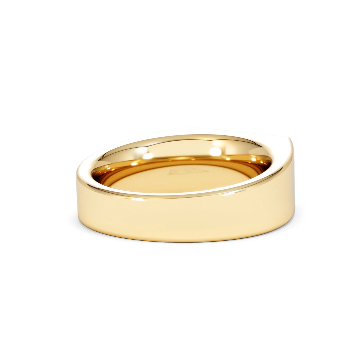 Crest 0.03ct Lab Diamond Men's Rectangle Signet Ring in 18K Yellow Gold Vermeil - Image 41