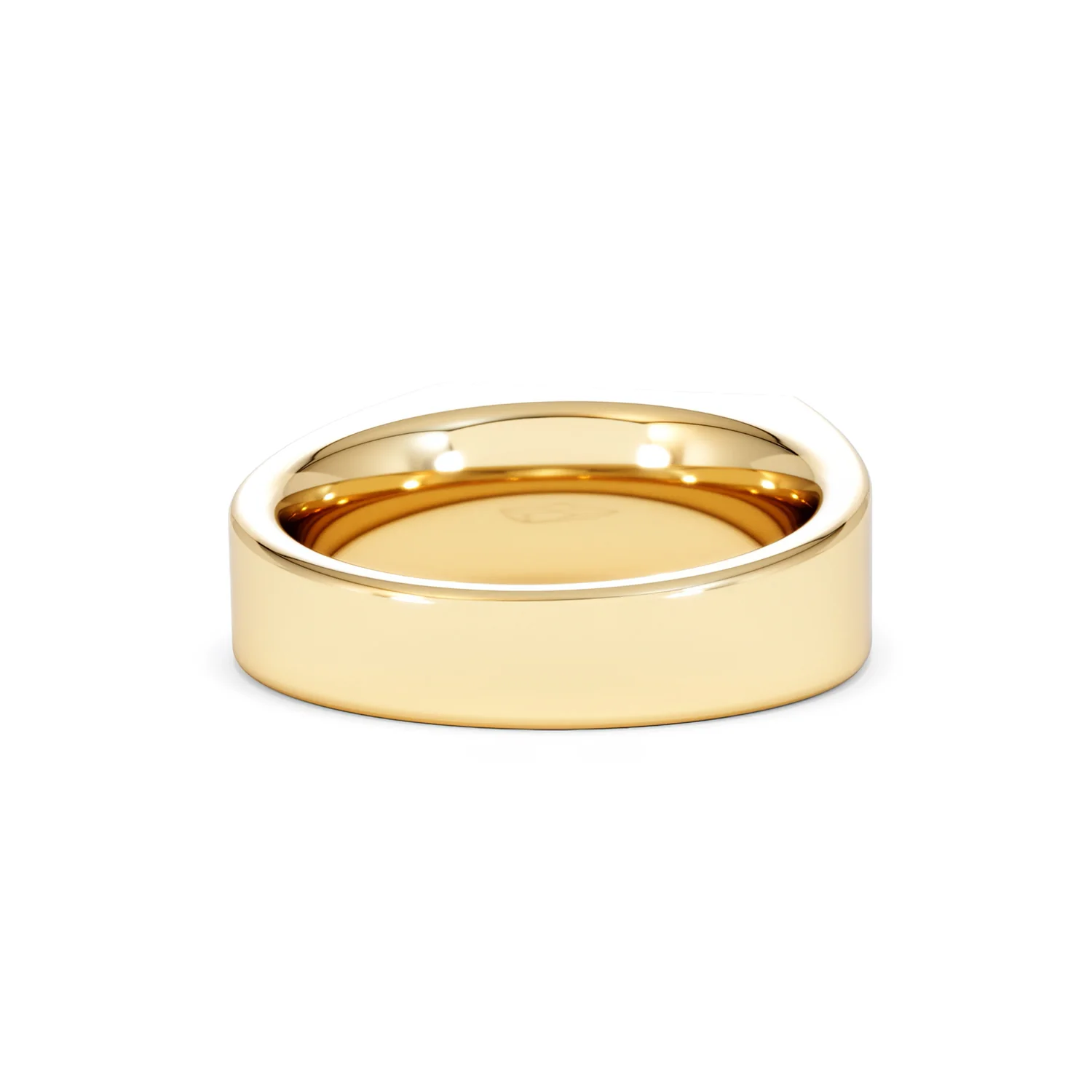 Crest 0.03ct Lab Diamond Men's Rectangle Signet Ring in 18K Yellow Gold Vermeil - Image 45