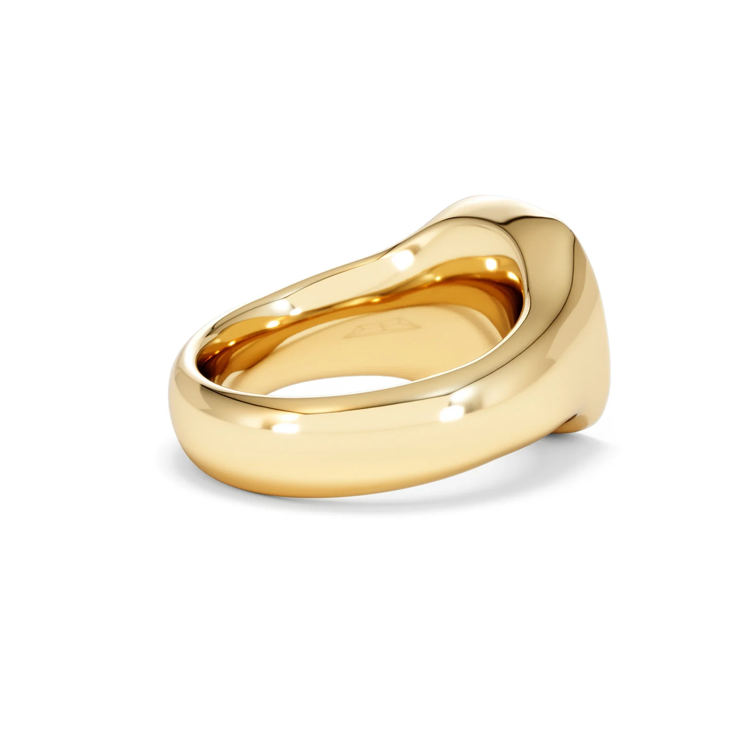 Crest 0.03ct Lab Diamond Men's Square Signet Ring in 18K Yellow Gold Vermeil - Image 36
