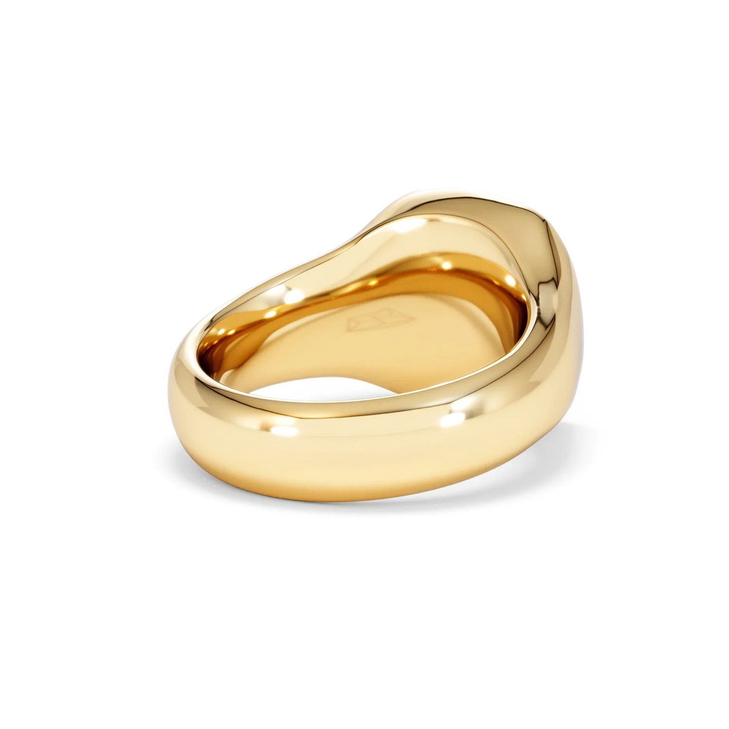 Crest 0.03ct Lab Diamond Men's Square Signet Ring in 18K Yellow Gold Vermeil - Image 40