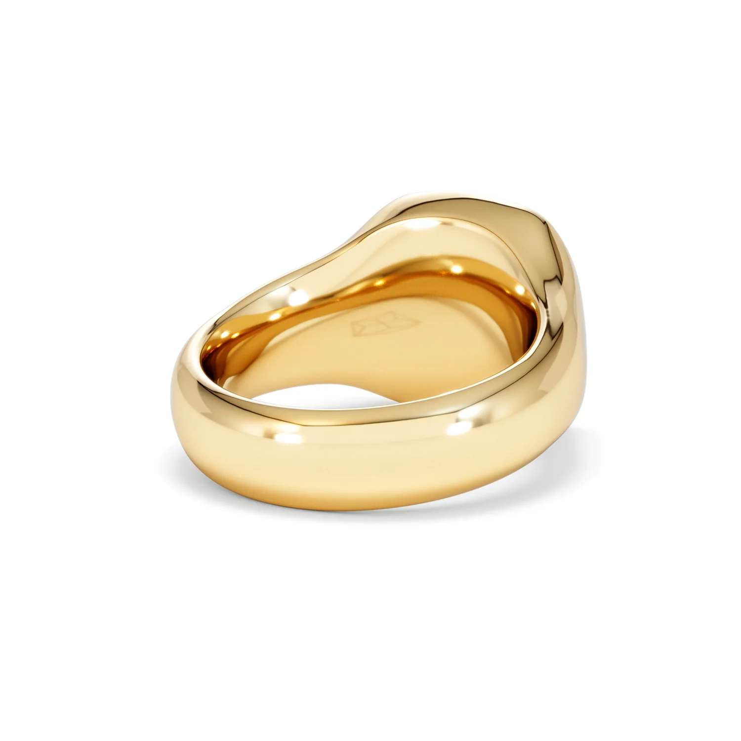 Crest 0.03ct Lab Diamond Men's Square Signet Ring in 18K Yellow Gold Vermeil - Image 41