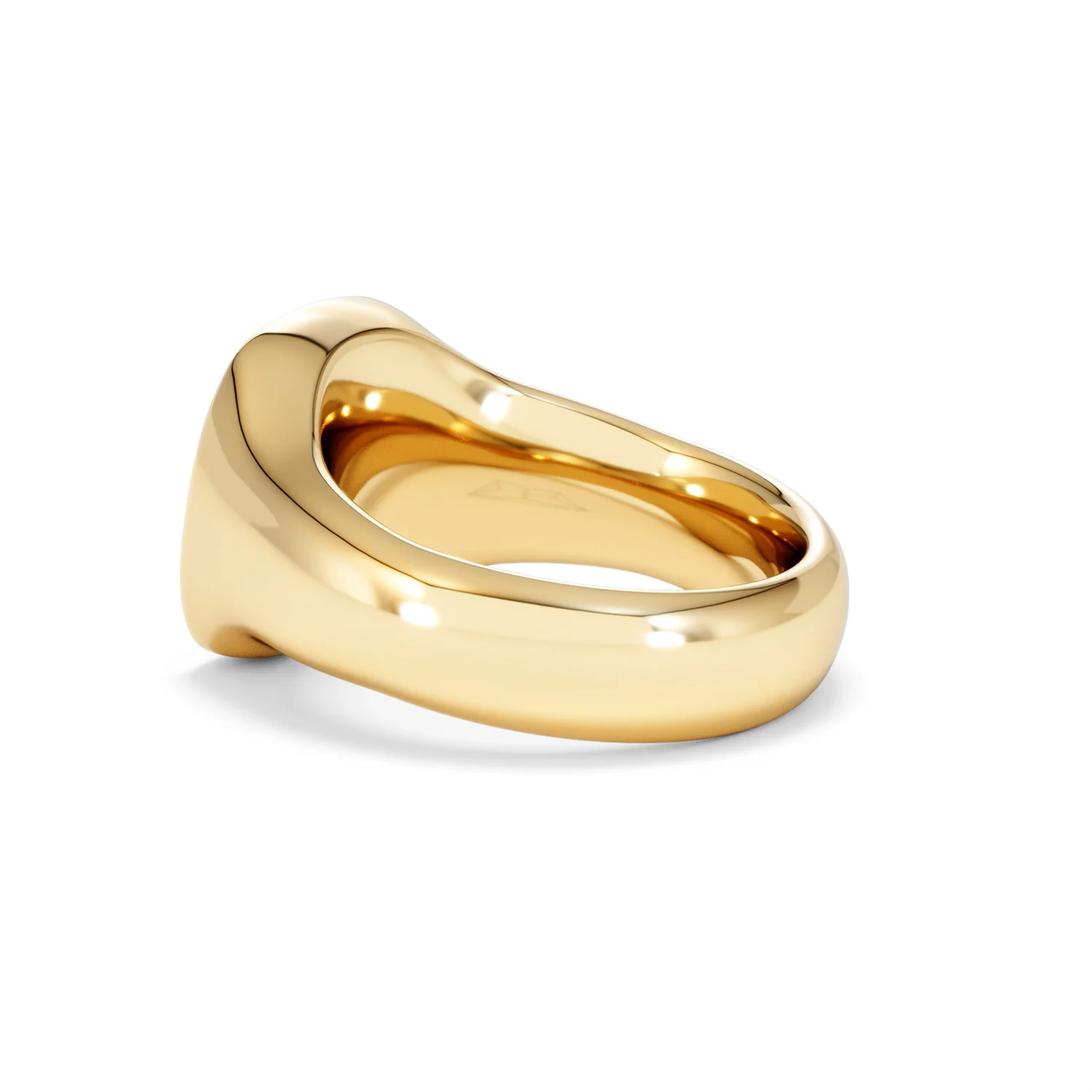 Crest 0.03ct Lab Diamond Men's Square Signet Ring in 18K Yellow Gold Vermeil - Image 61