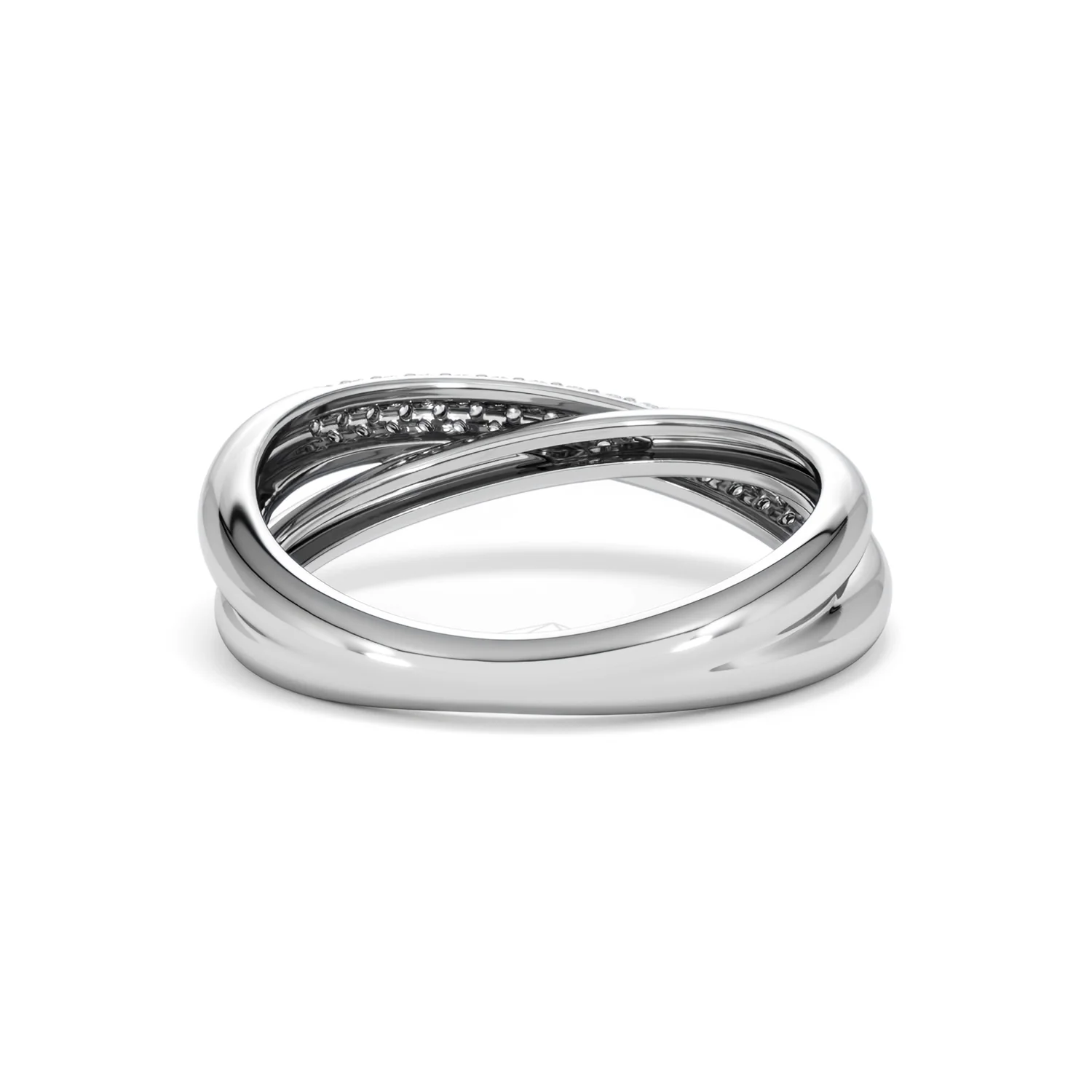 Crossover Set Lab Diamond Ring 0.35ct in 925 Silver - Image 50