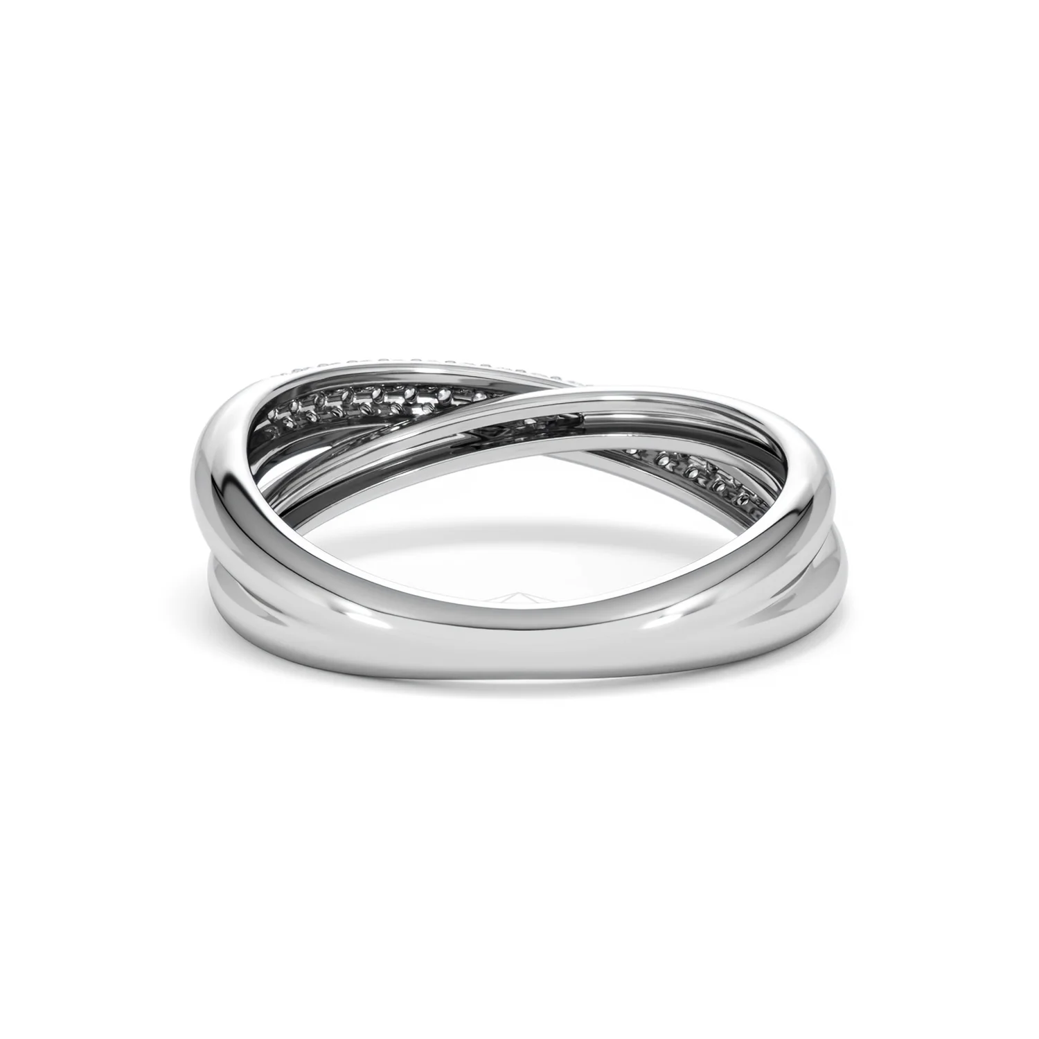 Crossover Set Lab Diamond Ring 0.35ct in 925 Silver - Image 52