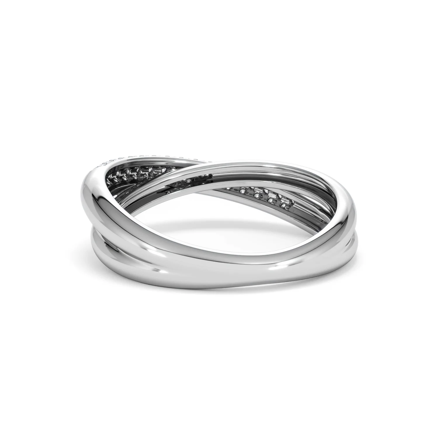 Crossover Set Lab Diamond Ring 0.35ct in 925 Silver - Image 56