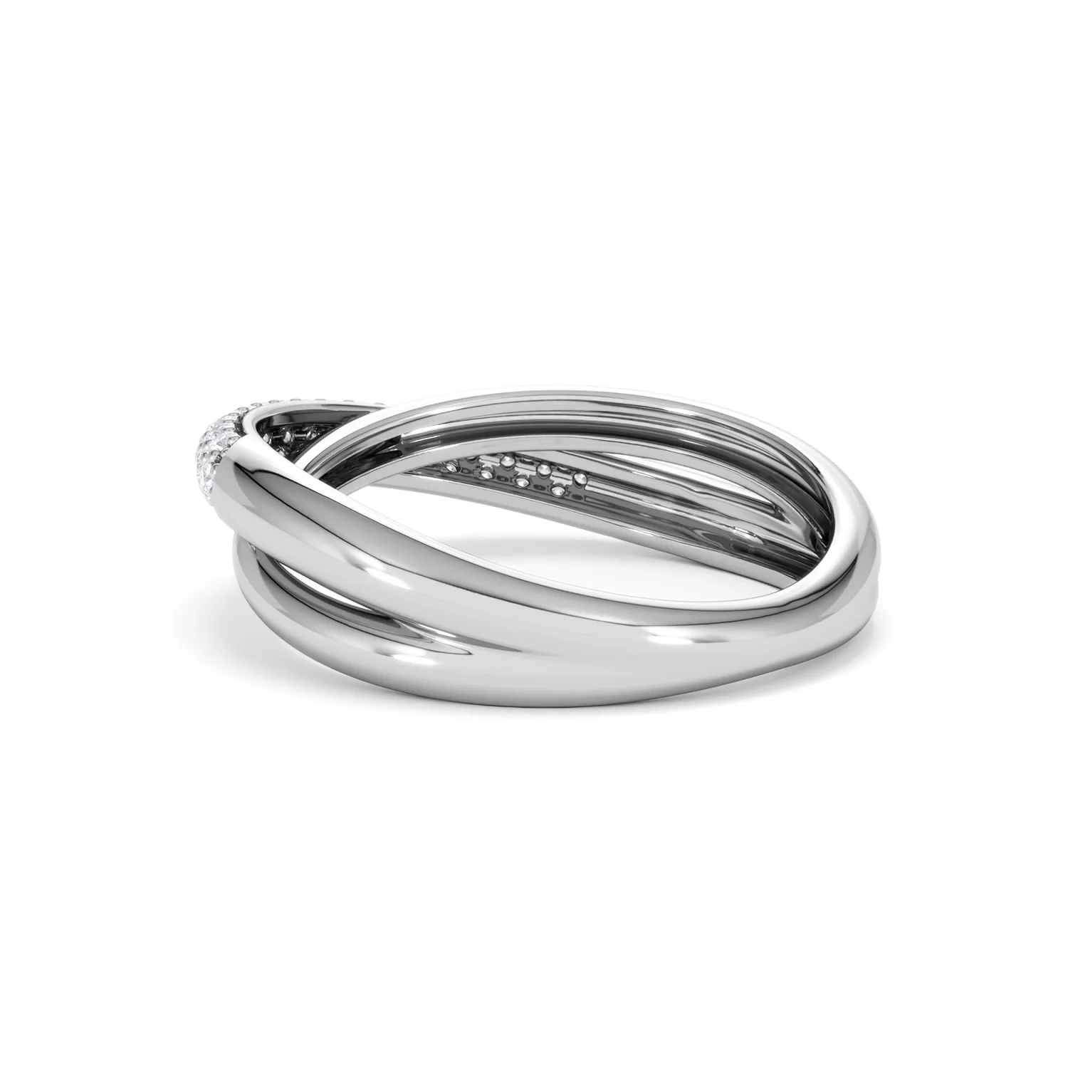 Crossover Set Lab Diamond Ring 0.35ct in 925 Silver - Image 62