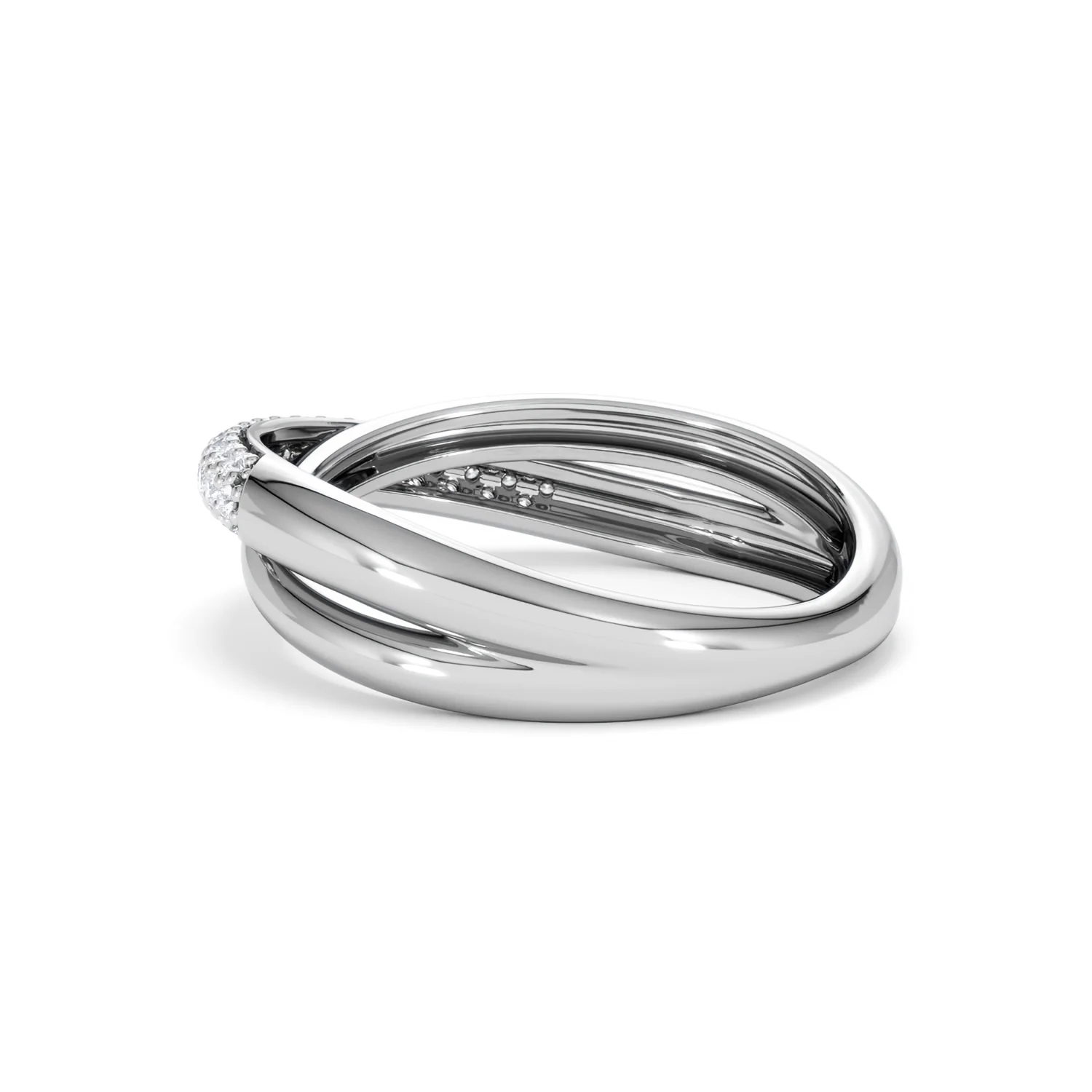 Crossover Set Lab Diamond Ring 0.35ct in 925 Silver - Image 64