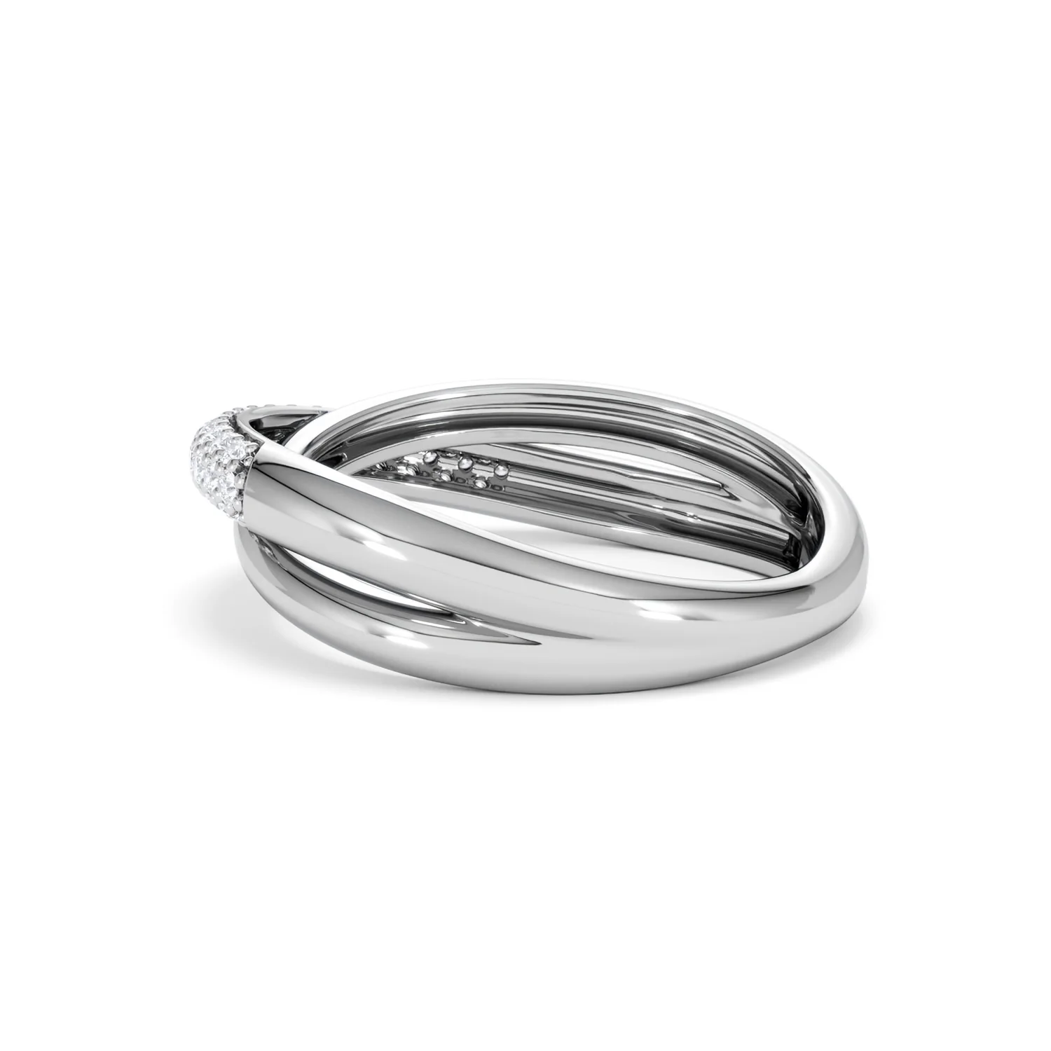 Crossover Set Lab Diamond Ring 0.35ct in 925 Silver - Image 65