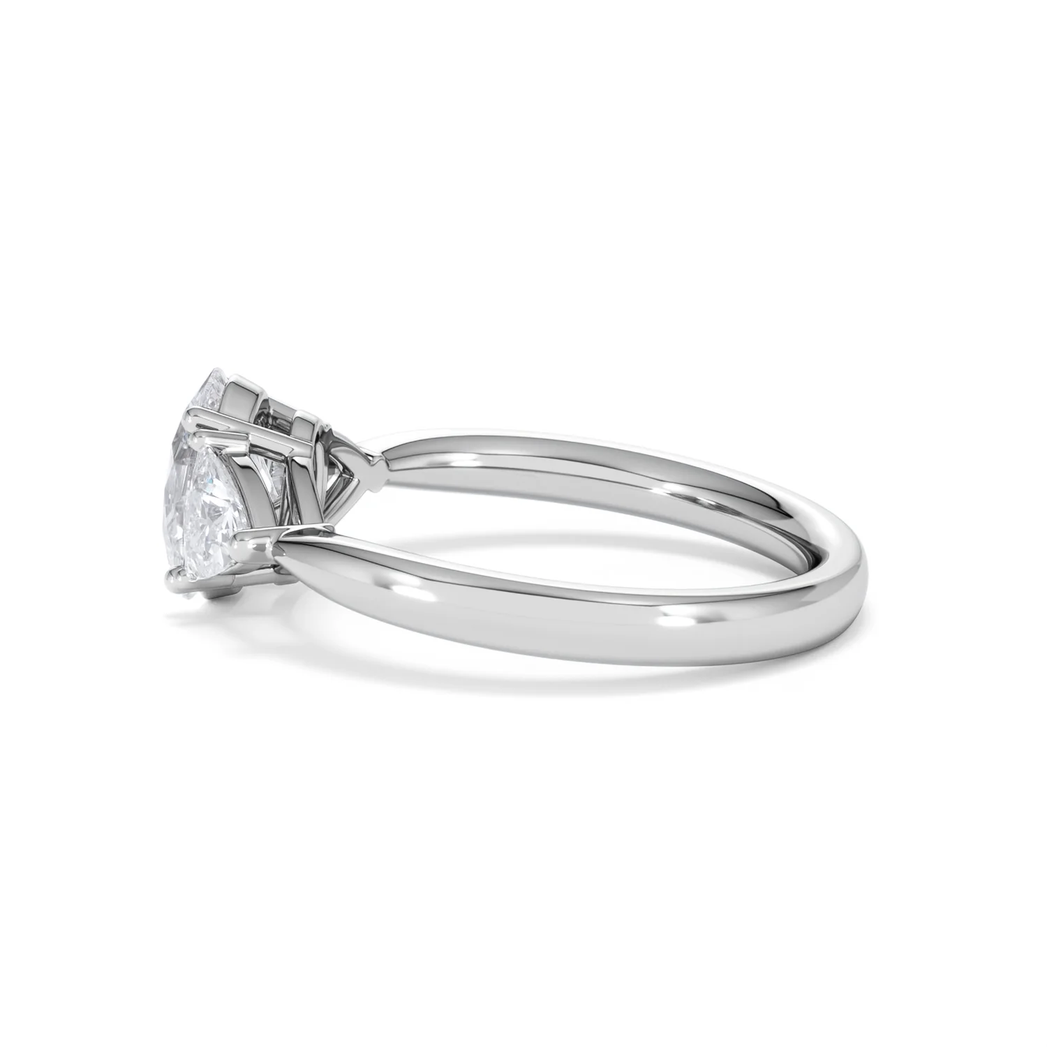 Dalia Lab Diamond Oval with Trillions 1.70ct Ring in Platinum F/VS1 - Image 29