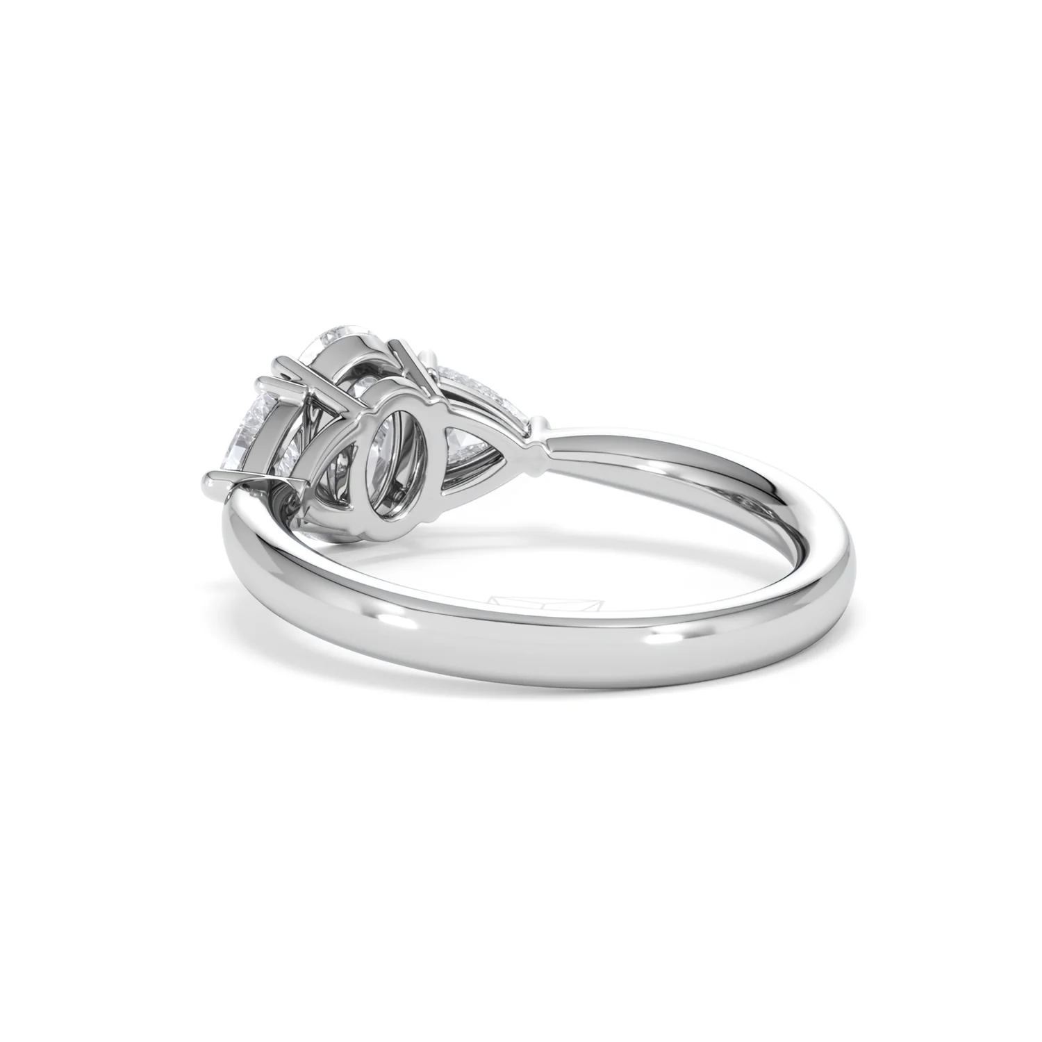 Dalia Lab Diamond Oval with Trillions 1.70ct Ring in Platinum F/VS1 - Image 39