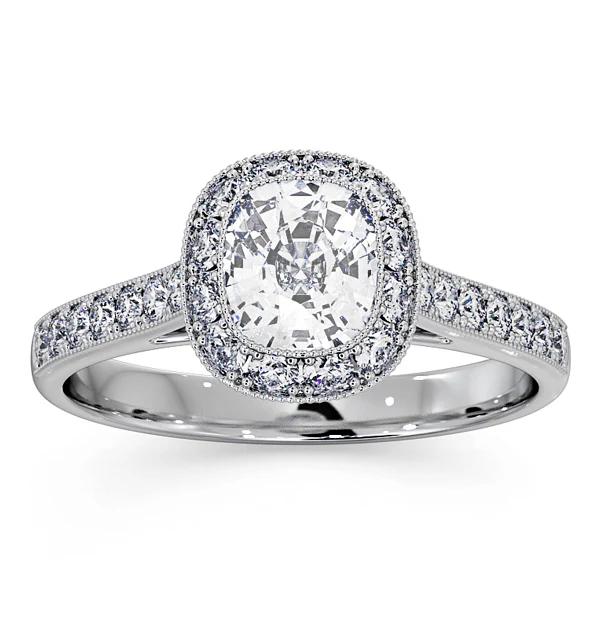 Danielle GIA Diamond Engagement Side Stone Ring 18KW Gold 1.50CT G/VS2 - Image 3