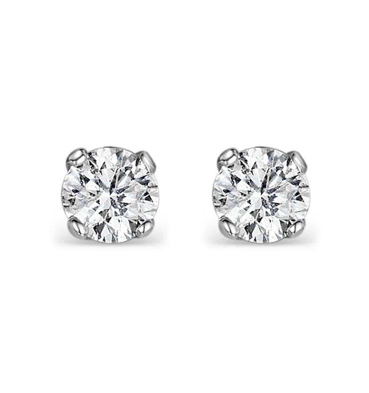 Diamond Earrings 0.40CT Studs Premium Quality in 18K Gold 3.8mm