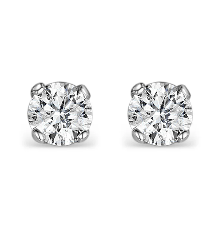 Diamond Earrings 0.66CT Studs H/SI Quality in Platinum - 4.5mm