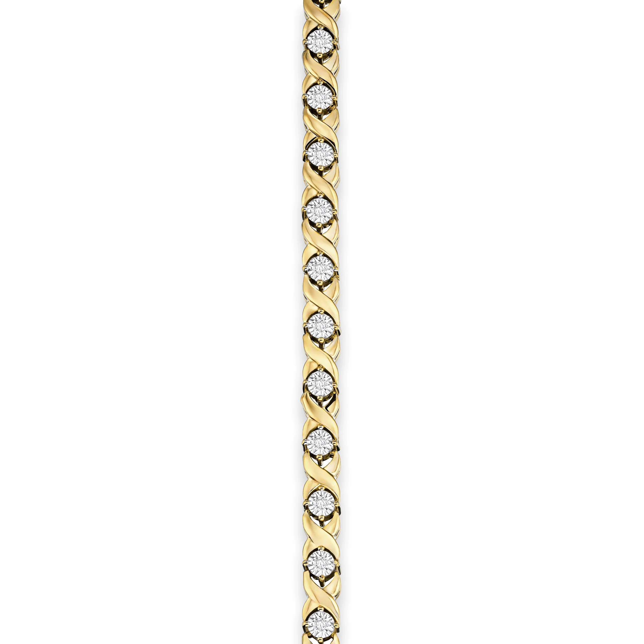 Diamond Kisses Bracelet With 0.05ct Set in 18K Gold Vermeil - Image 5
