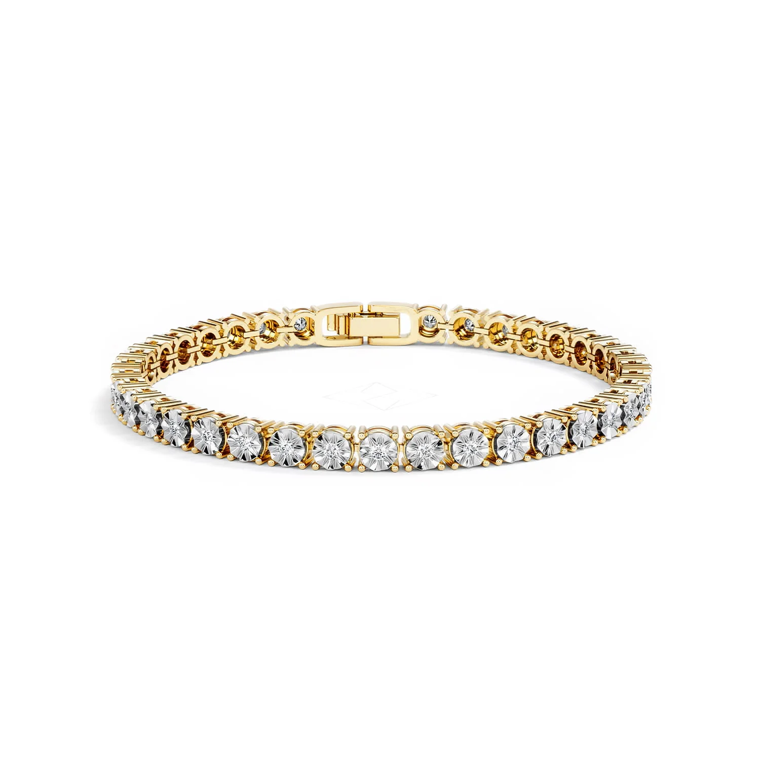 Lab Diamond Set 1.00ct Tennis Bracelet in 18K Gold Vermeil - Image 10