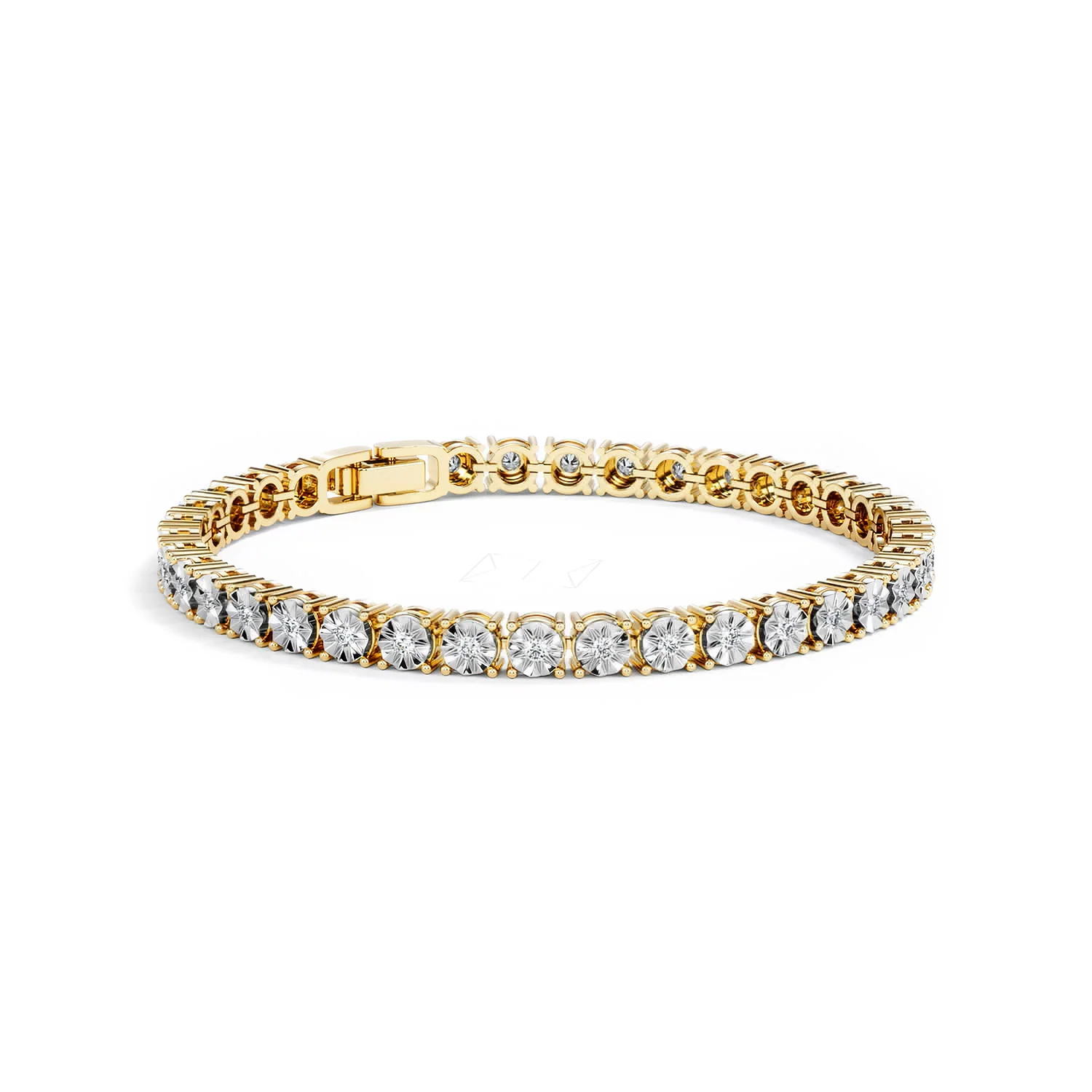 Lab Diamond Set 1.00ct Tennis Bracelet in 18K Gold Vermeil - Image 16