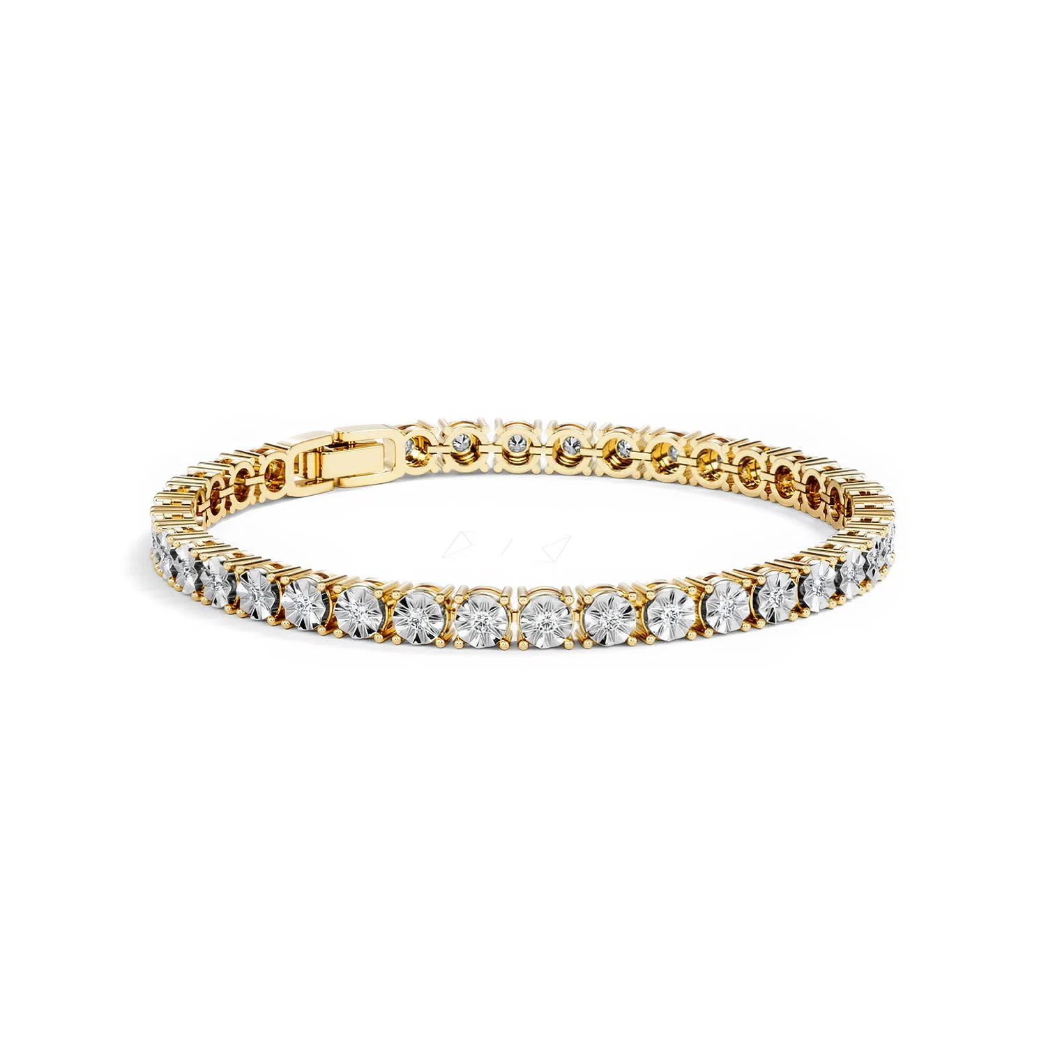 Lab Diamond Set 1.00ct Tennis Bracelet in 18K Gold Vermeil - Image 17