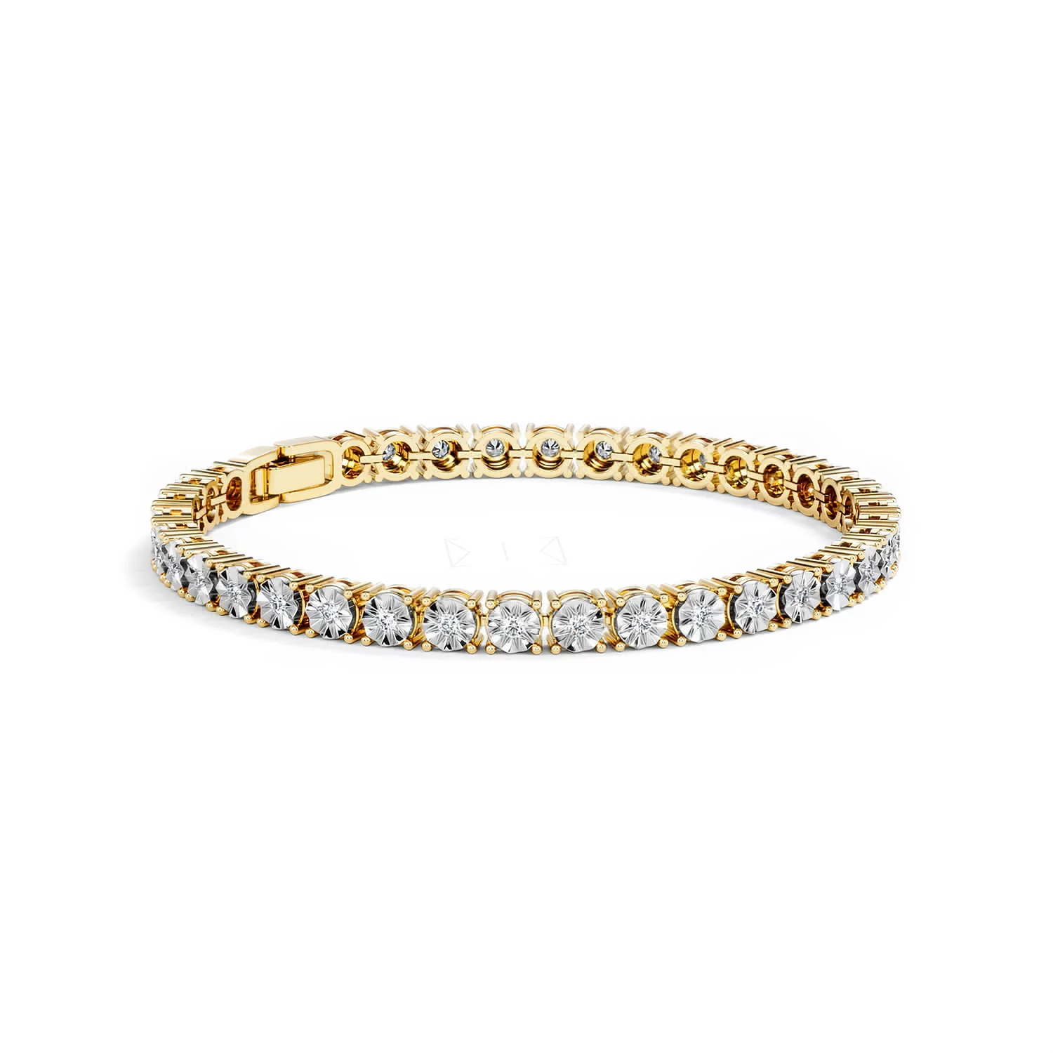 Lab Diamond Set 1.00ct Tennis Bracelet in 18K Gold Vermeil - Image 20