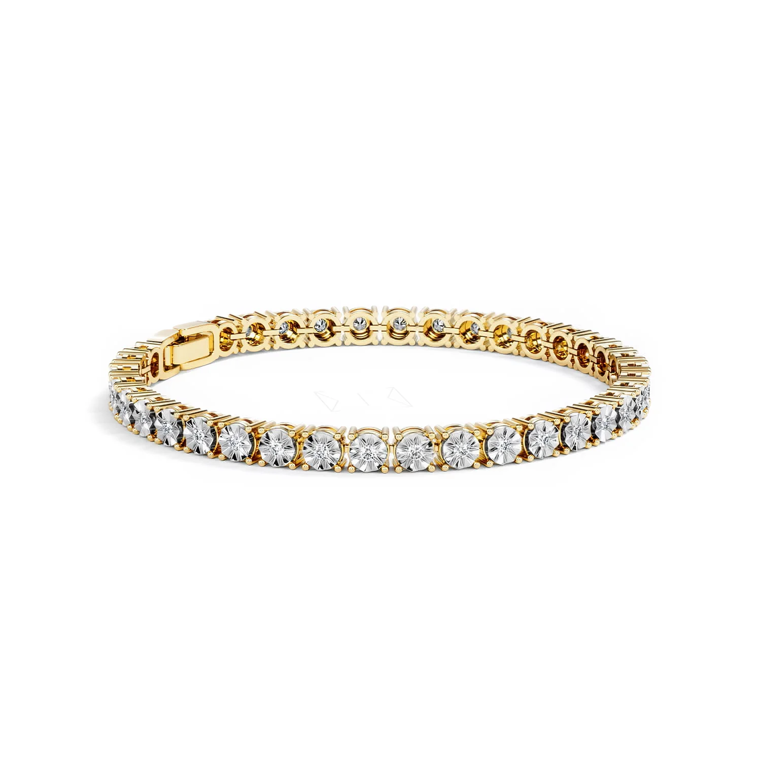 Lab Diamond Set 1.00ct Tennis Bracelet in 18K Gold Vermeil - Image 22