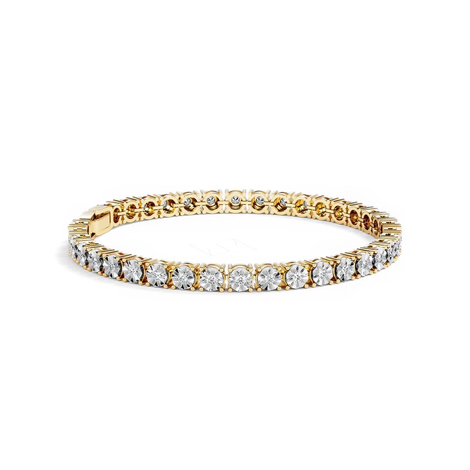 Lab Diamond Set 1.00ct Tennis Bracelet in 18K Gold Vermeil - Image 25